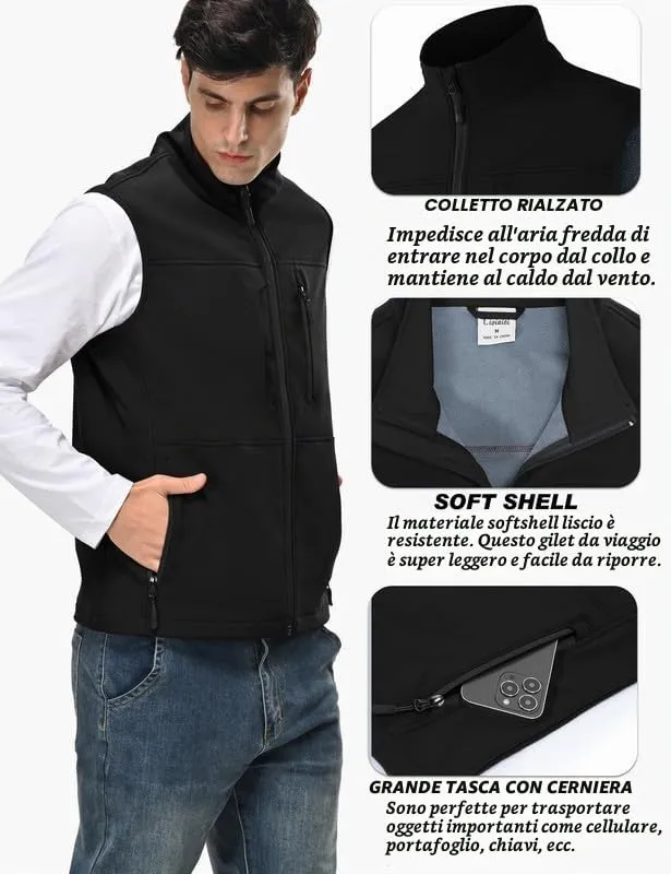 Zzkouine Gilet da Pesca Traspirante Multi-pocket Nero 2XL - immagine 3