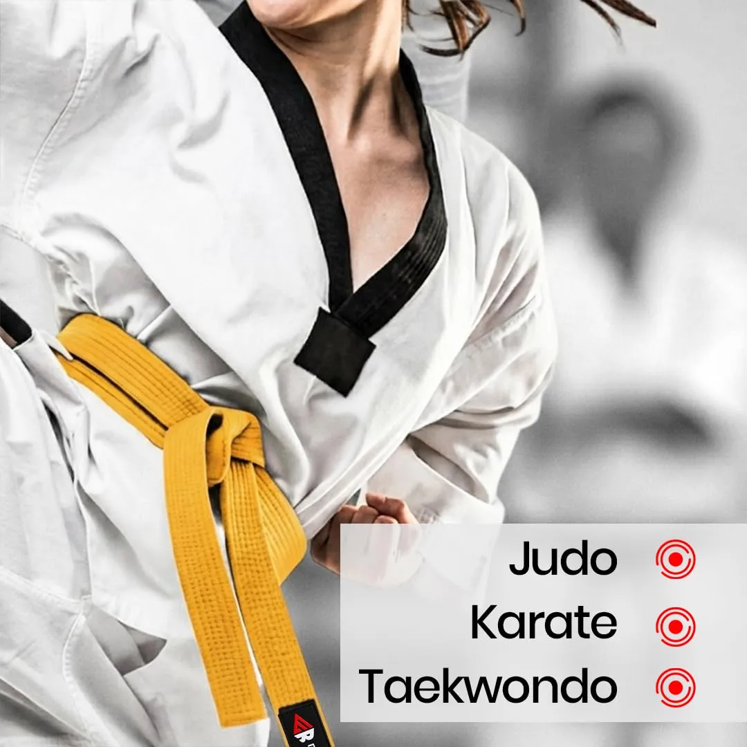 URBANSBEE Cintura Karate Judo Taekwondo Arti Marziali in Cotone per Bambini e Adulti - immagine 4
