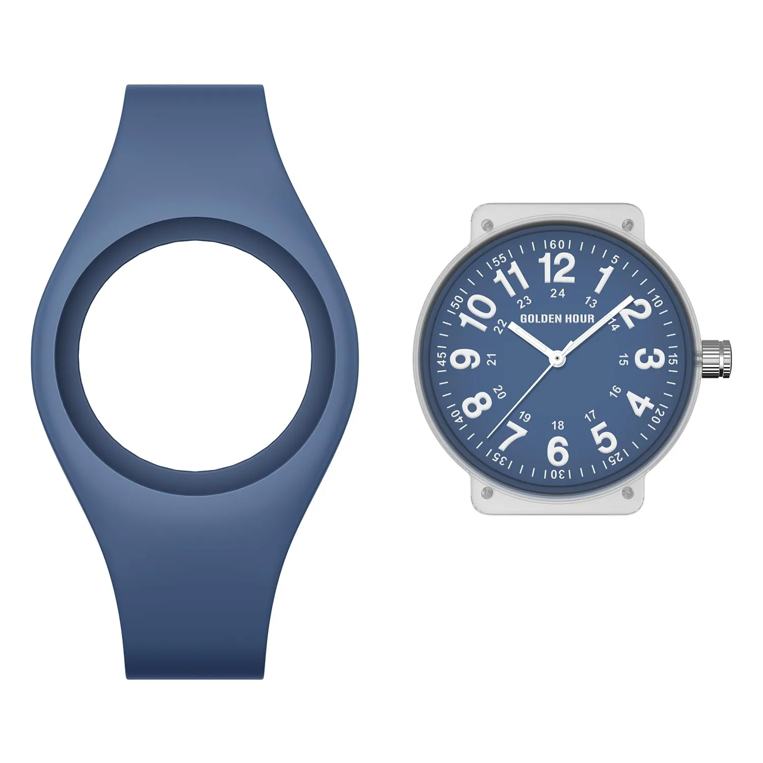 GOLDEN HOUR Orologio Unisex Digitale Analogico Sportivo Impermeabile con Cinturino in Silicone GH-1318 - immagine 2