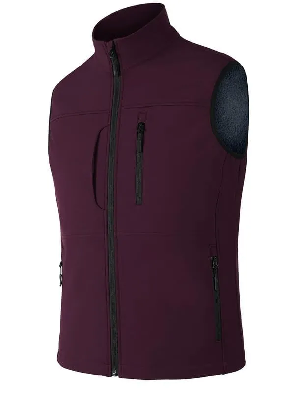 Zzkouine Gilet Softshell Impermeabile e Traspirante per Ciclismo, Rosso, 2XL - immagine 3