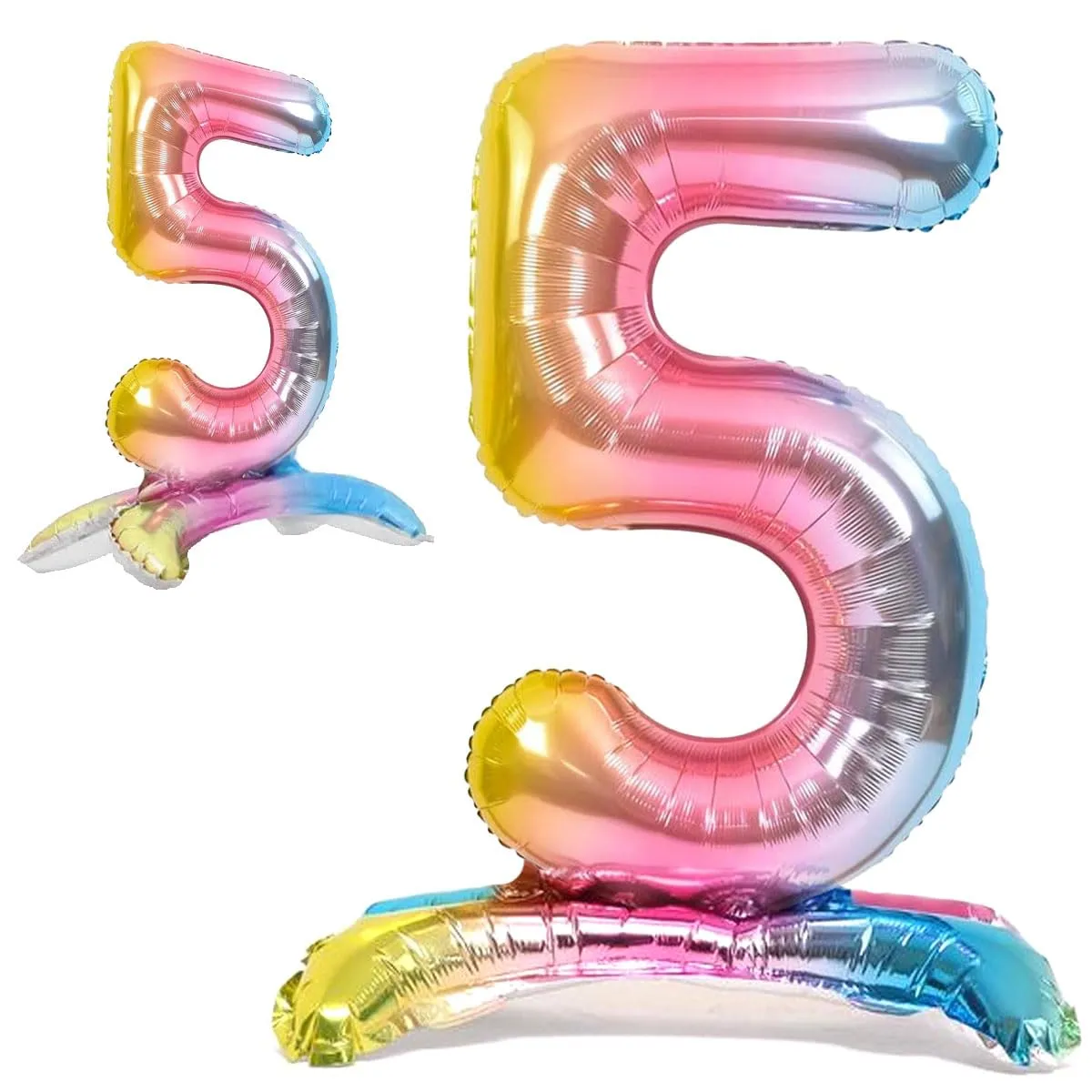Jonami Palloncino Numero 5 Gigante Multicolore Pastello, 82 cm - immagine 1