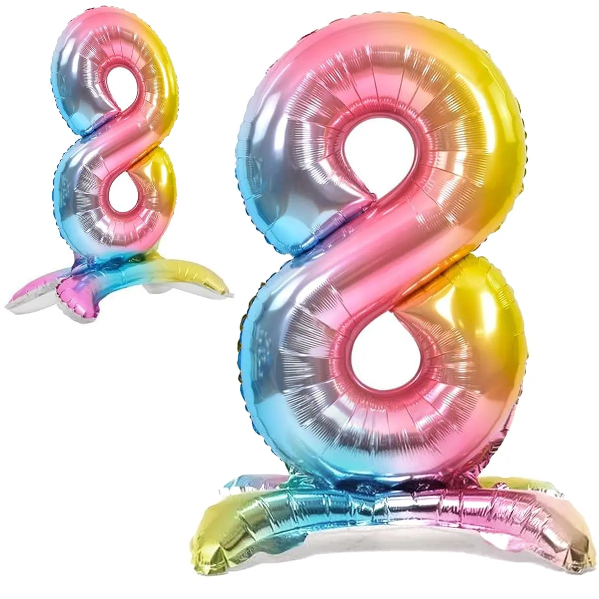Jonami Palloncino Numero 8 Gigante Multicolore Pastello, 82 cm, Ad Aria - immagine 1