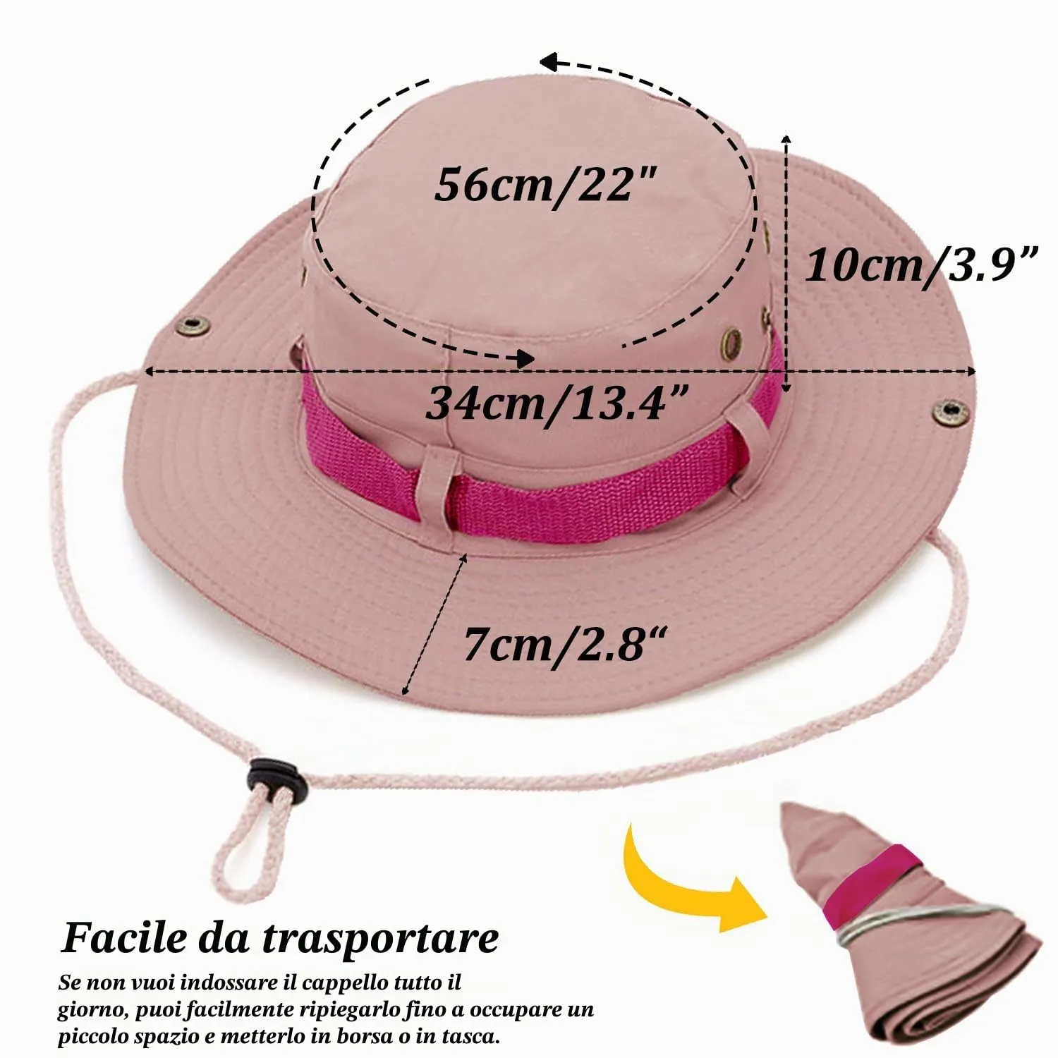 Favuit Cappello Boonie Pieghevole a Tesa Larga per Uomo e Donna - immagine 6