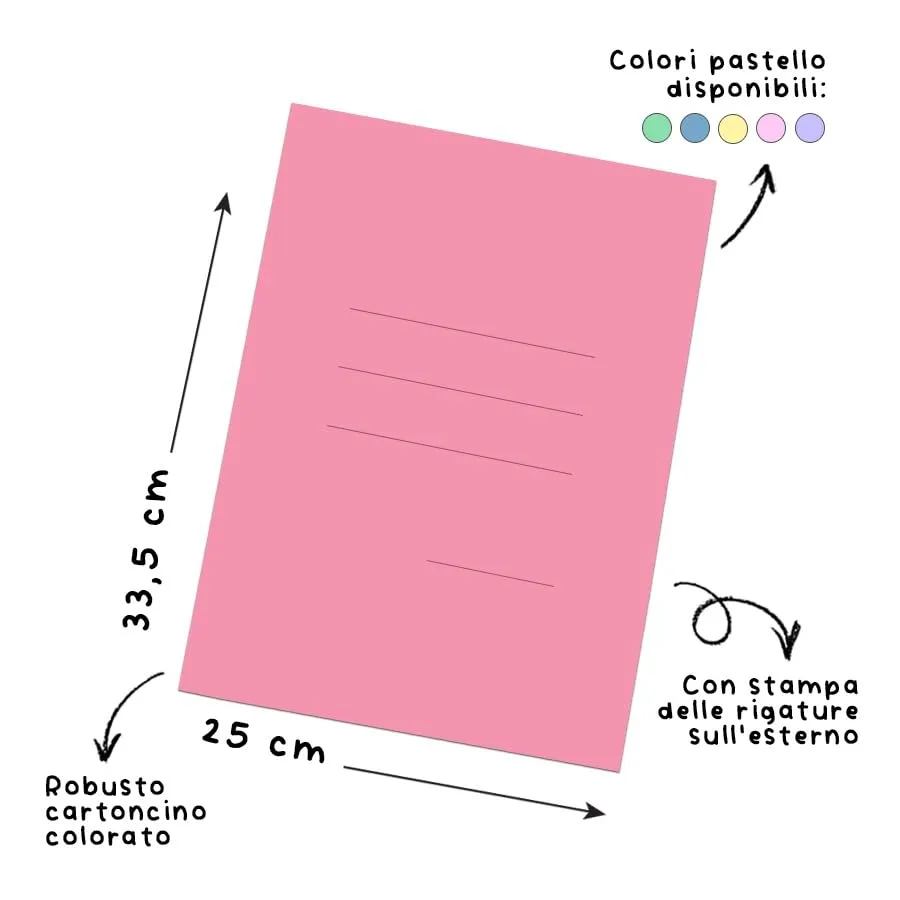 Blasetti Cartex Cartelline 3 Lembi A4 200gr Rosa, 25 pz - immagine 3