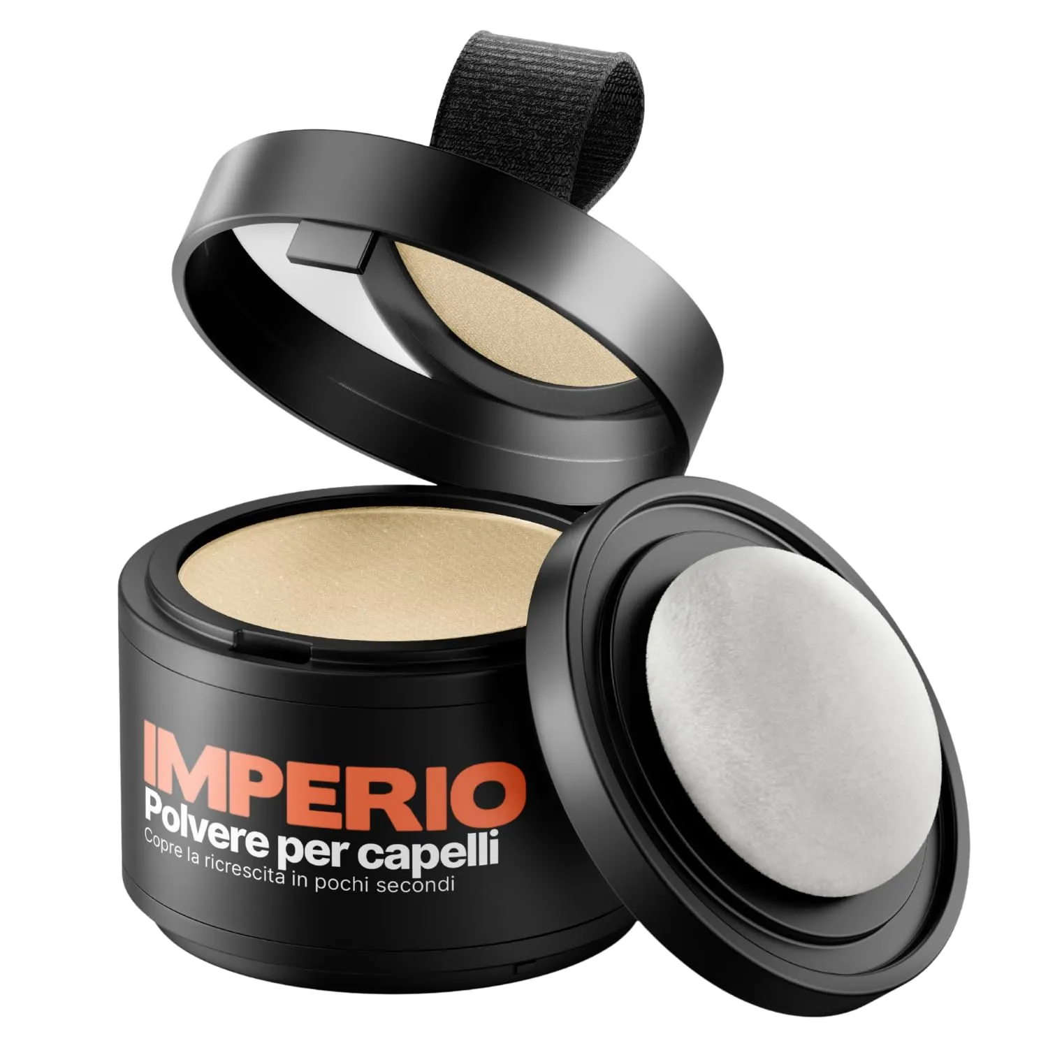 IMPERIO Polvere per Capelli Correttore Infoltimento Mascara Waterproof, 4g (Biondo Chiaro) - immagine 1