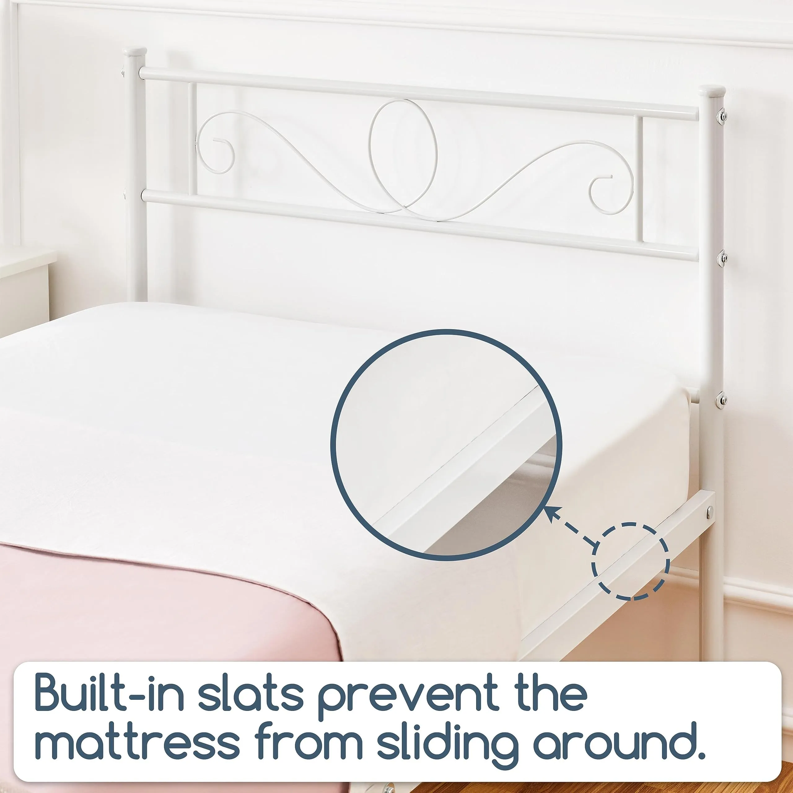 Yaheetech Struttura Letto Singolo in Ferro 90 x 200 cm - immagine 5