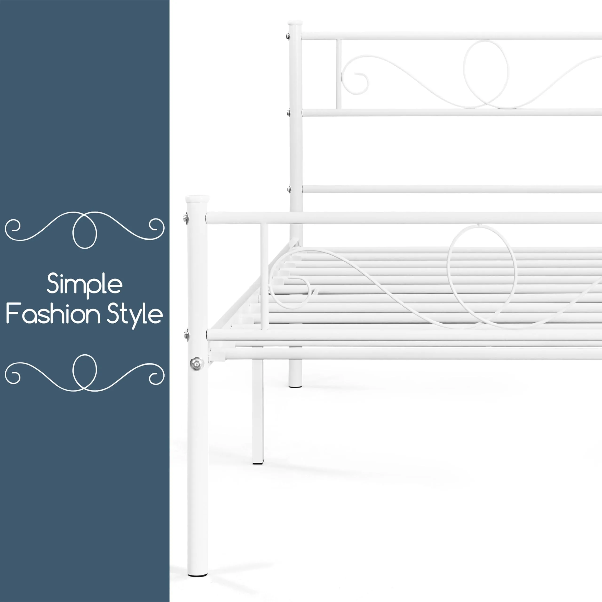 Yaheetech Struttura Letto Singolo in Ferro 90 x 200 cm - immagine 9