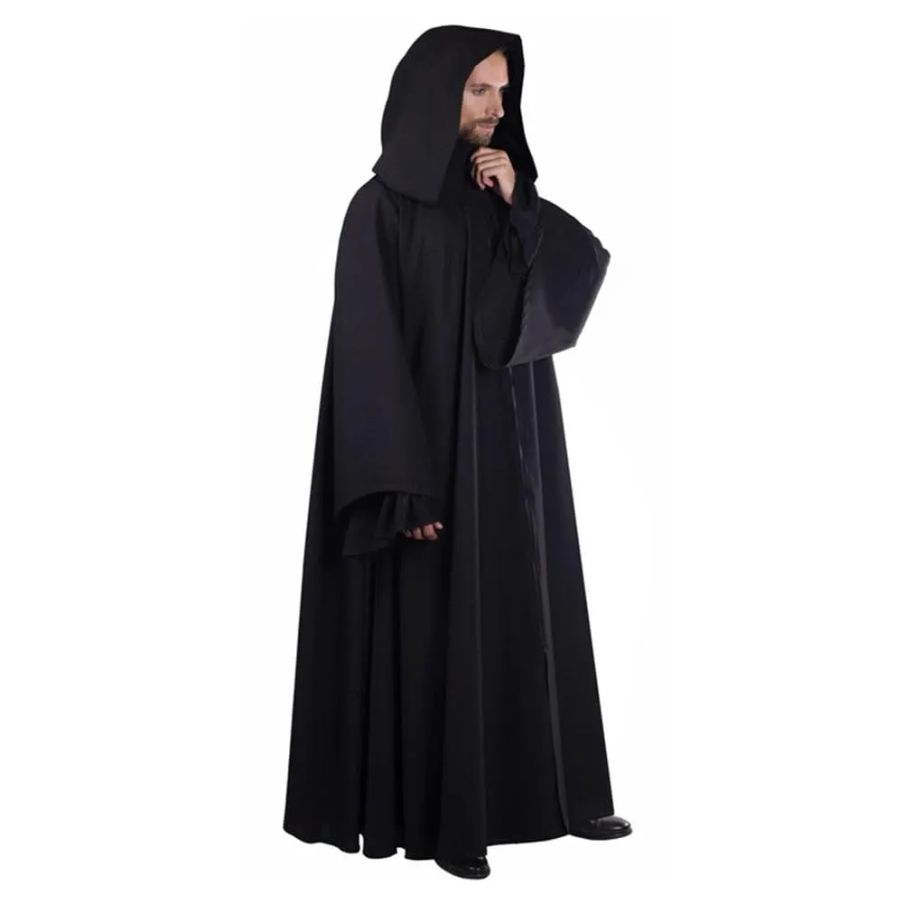 AOOWU Mantello Nero con Cappuccio Lungo Unisex XL - immagine 9