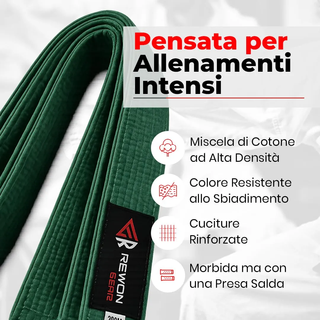 URBANSBEE Cintura Karate Judo Taekwondo Arti Marziali in Cotone per Bambini e Adulti - immagine 5