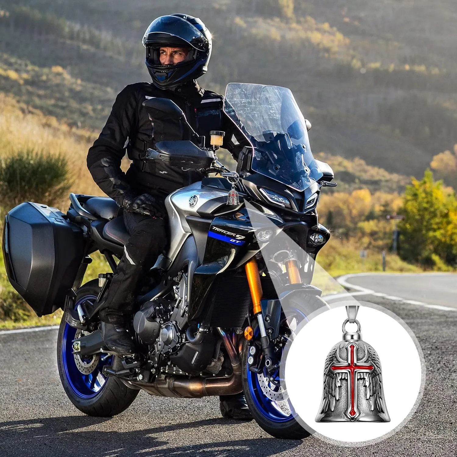 XNZMYN Portachiavi Guardian Bell Campanella per Moto, Biciclette e Auto Elettriche, 2 Pezzi (Rosso) - immagine 5