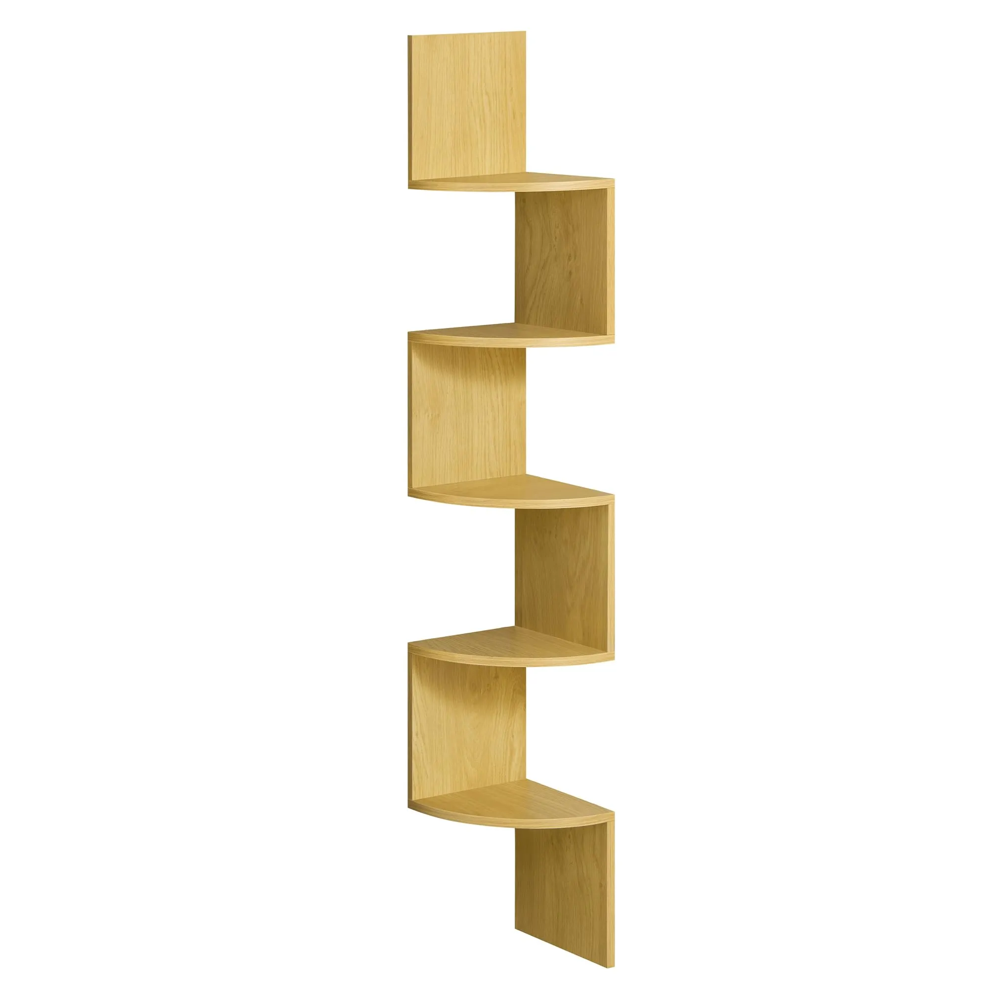VASAGLE Custos Libreria Angolare a 5 Ripiani, Rovere Naturale LBC072Y70 - immagine 1