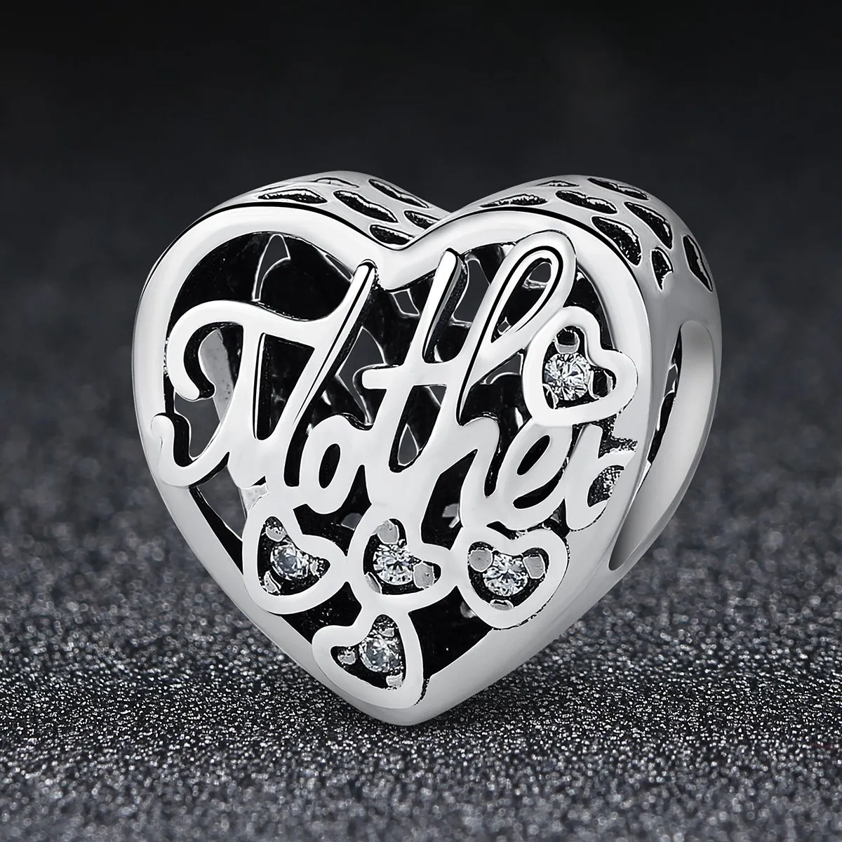 NINGAN 925 Argento Sterling Charms Cuore per Bracciale e Collana - immagine 4