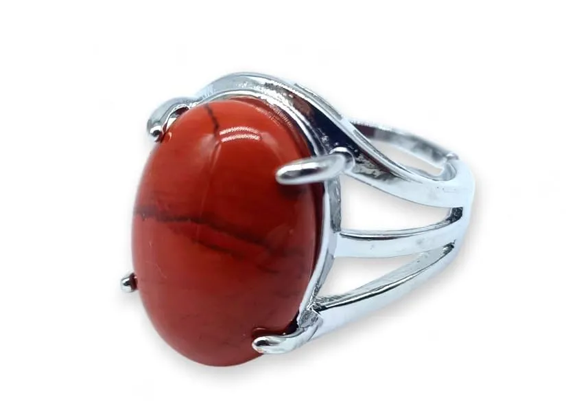 Generico Anello Regolabile in Diaspro Rosso - immagine 1
