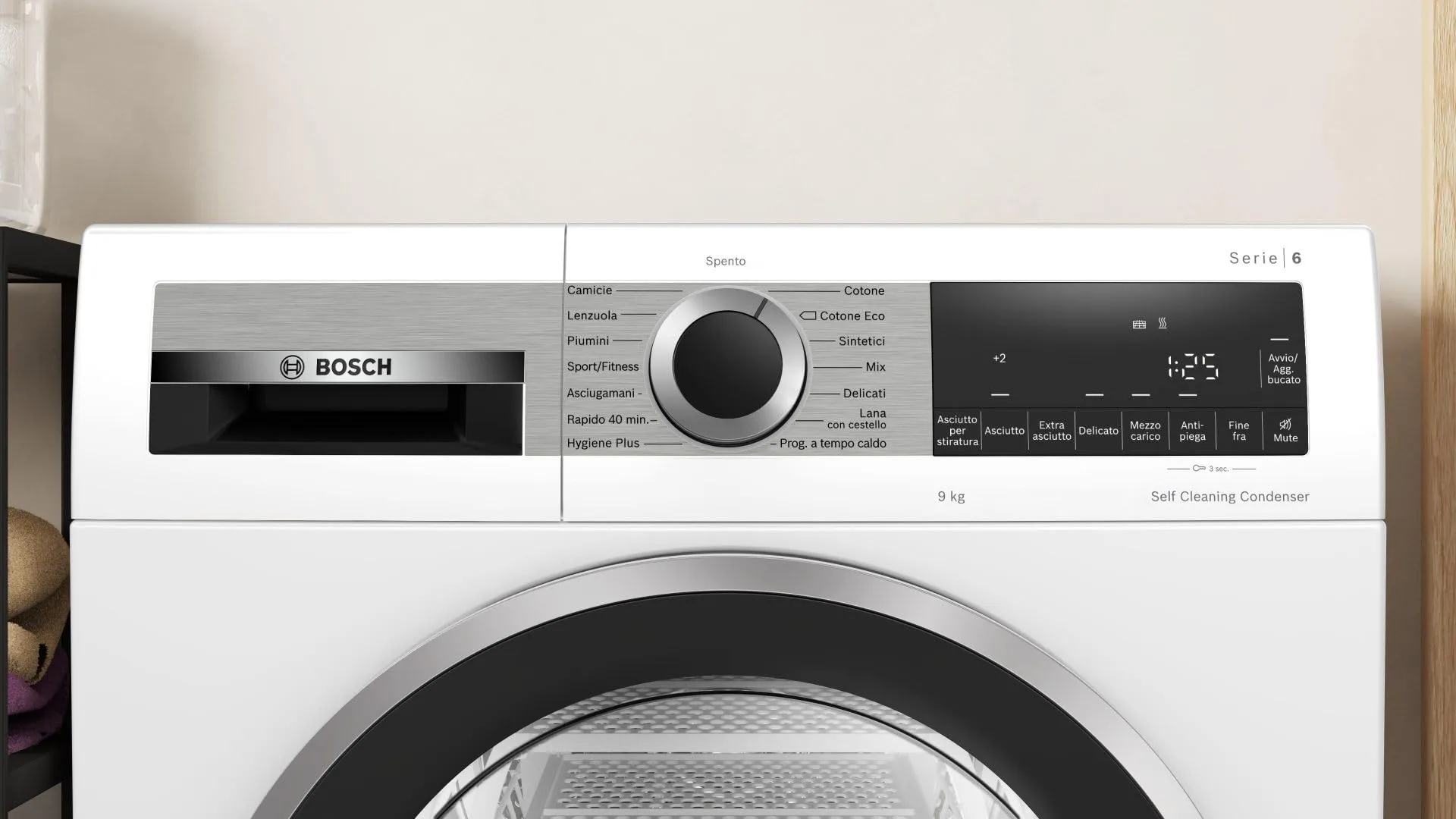 Bosch Serie 6 WQG245D0IT Asciugatrice a pompa di calore 9kg Bianco - immagine 3