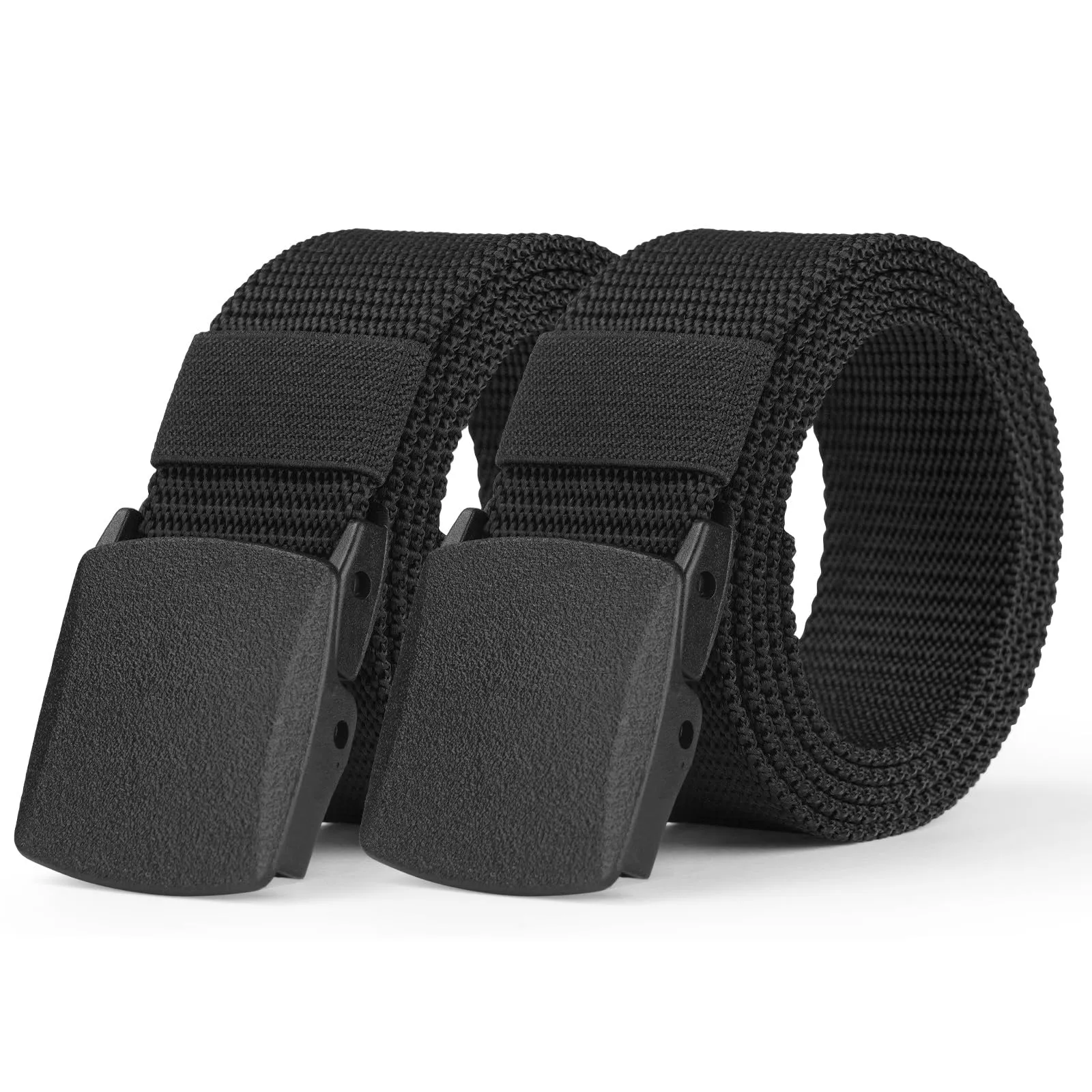 Aomig Cintura Tattica in Nylon con Fibbia in Plastica, Regolabile, 2 Pezzi (Nero) - immagine 9