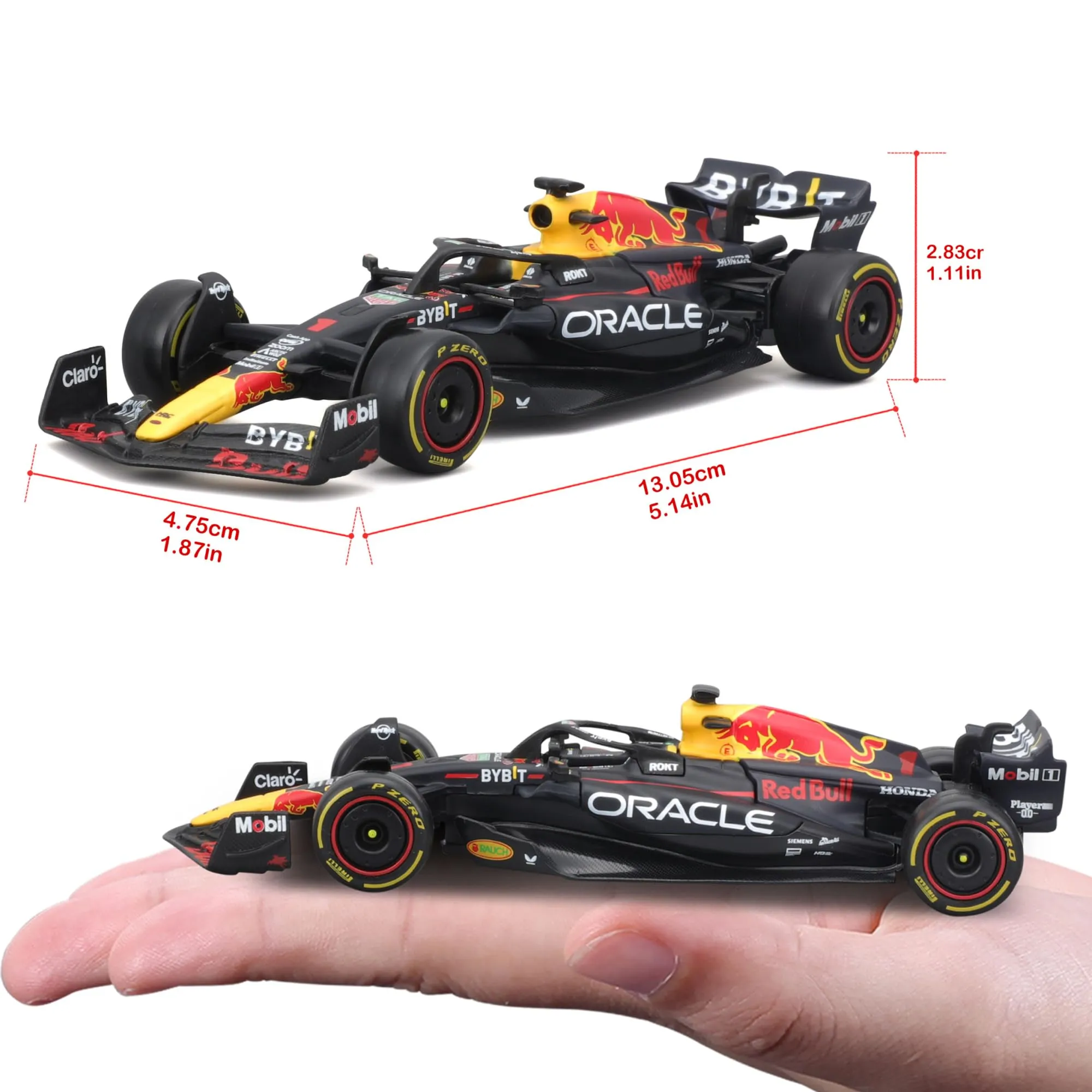 Bburago Red Bull Racing RB19 Max Verstappen #1 2023, Scale 1:43 - immagine 7