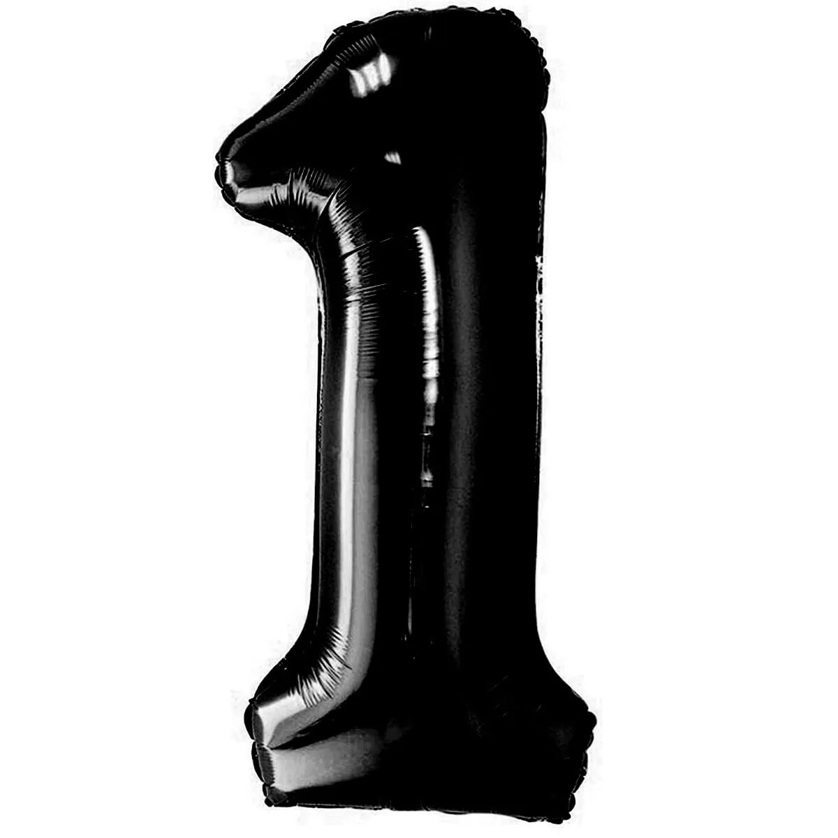 Jonami Palloncino Numero 1 Gigante Nero Metallizzato, 100 cm - immagine 1