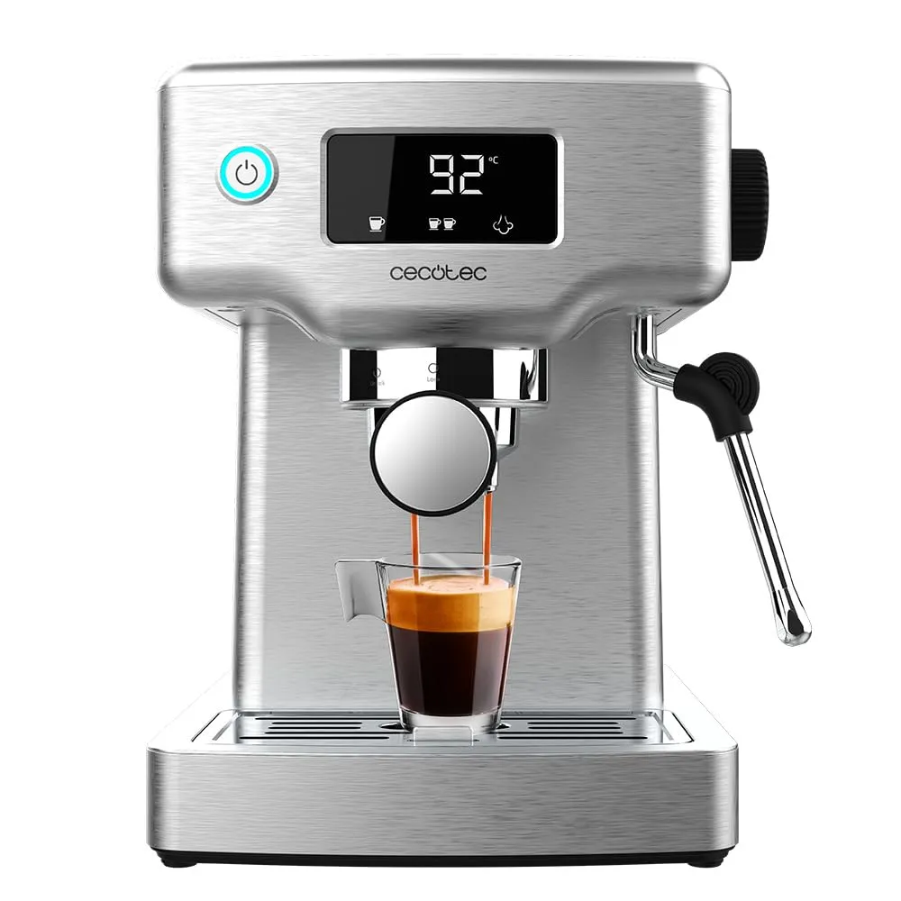 Cecotec Power Espresso 20 Barista Compact Macchina da caffè espresso, 1465 W, 20 Bar, Thermoblock, Serbatoio 1,8 L, Silver - immagine 1