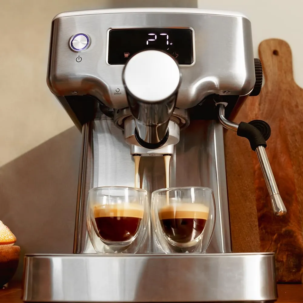 Cecotec Power Espresso 20 Barista Compact Macchina da caffè espresso, 1465 W, 20 Bar, Thermoblock, Serbatoio 1,8 L, Silver - immagine 3