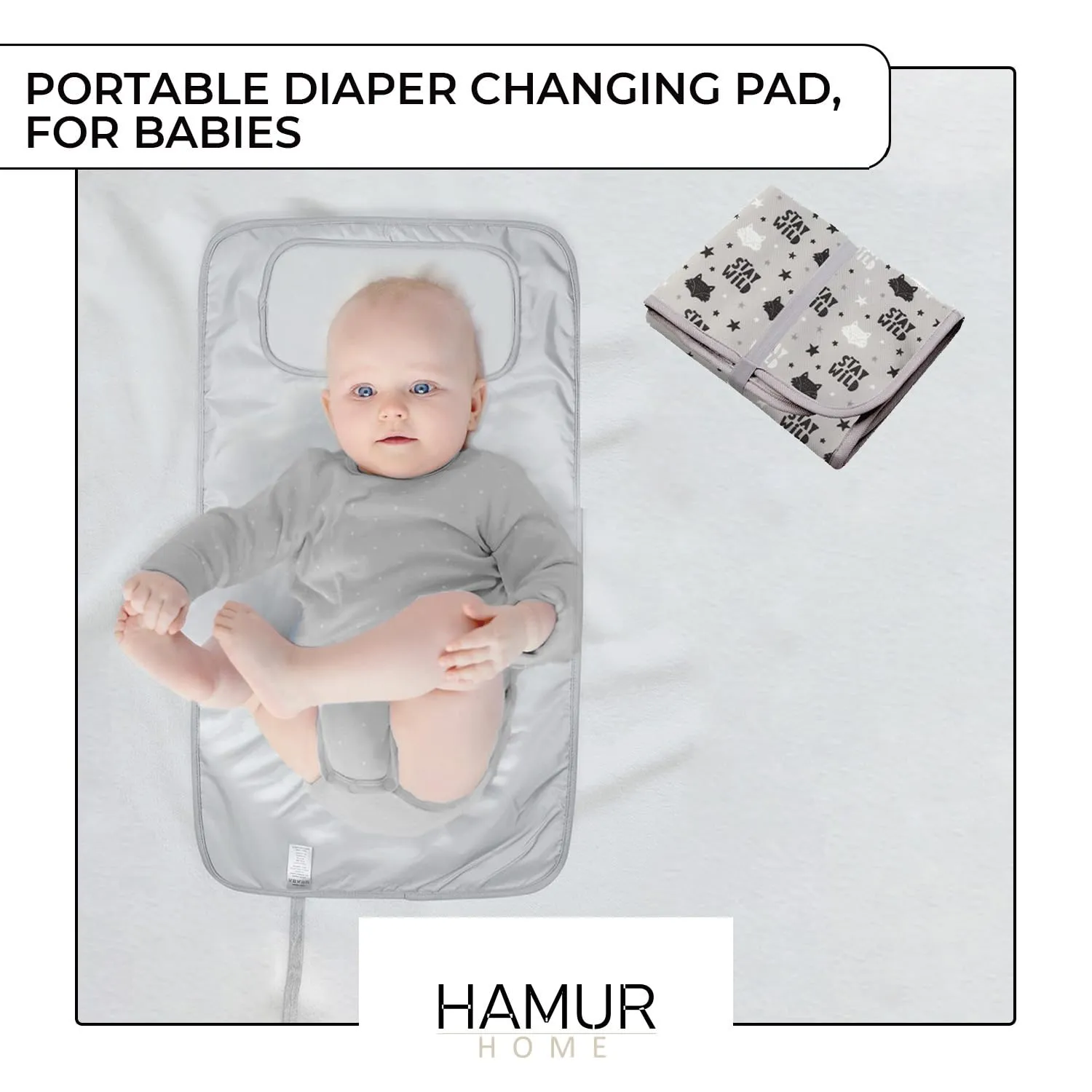 Hamur Home Fasciatoio Portatile Pieghevole Impermeabile 40 x 70 cm - Fox - immagine 2