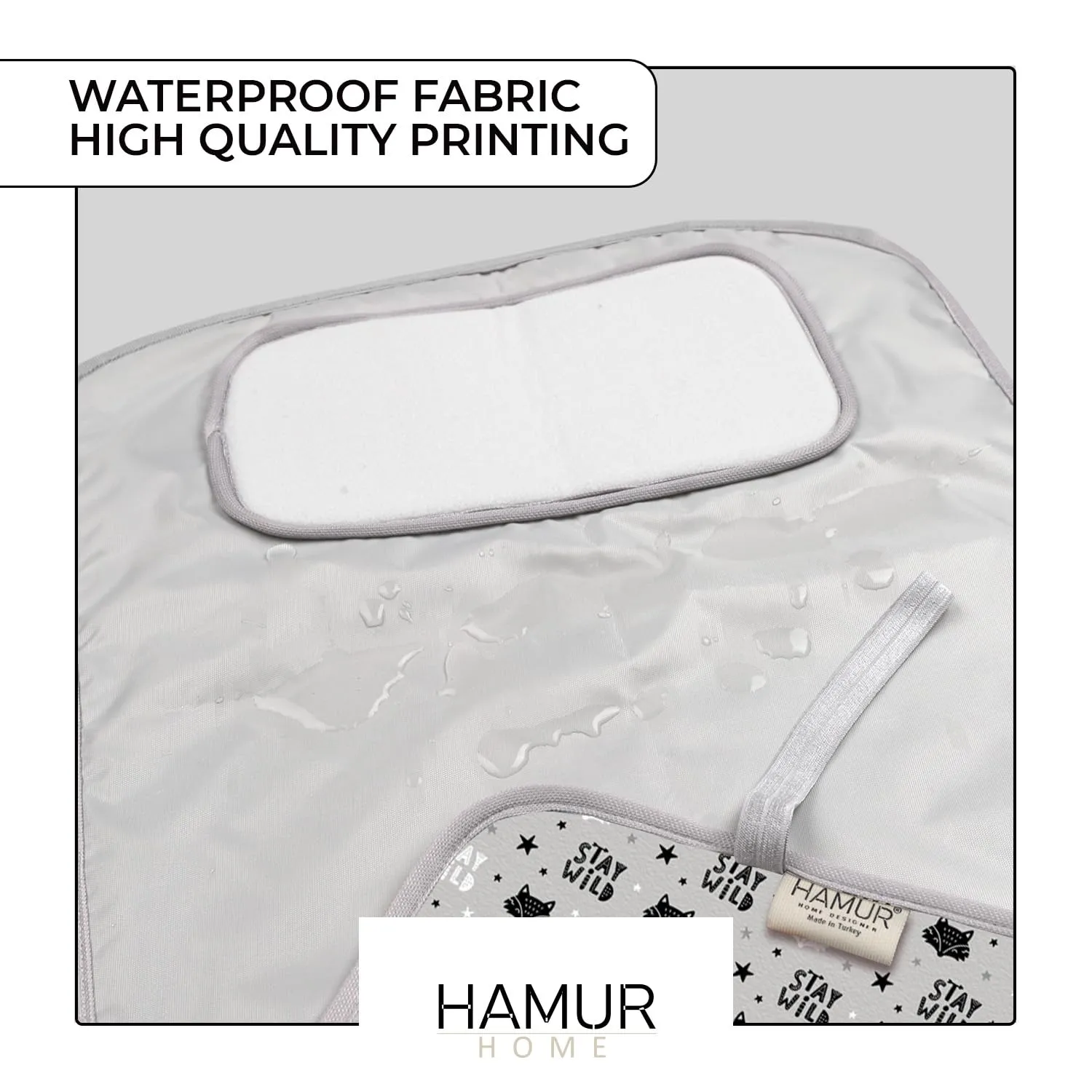 Hamur Home Fasciatoio Portatile Pieghevole Impermeabile 40 x 70 cm - Fox - immagine 3