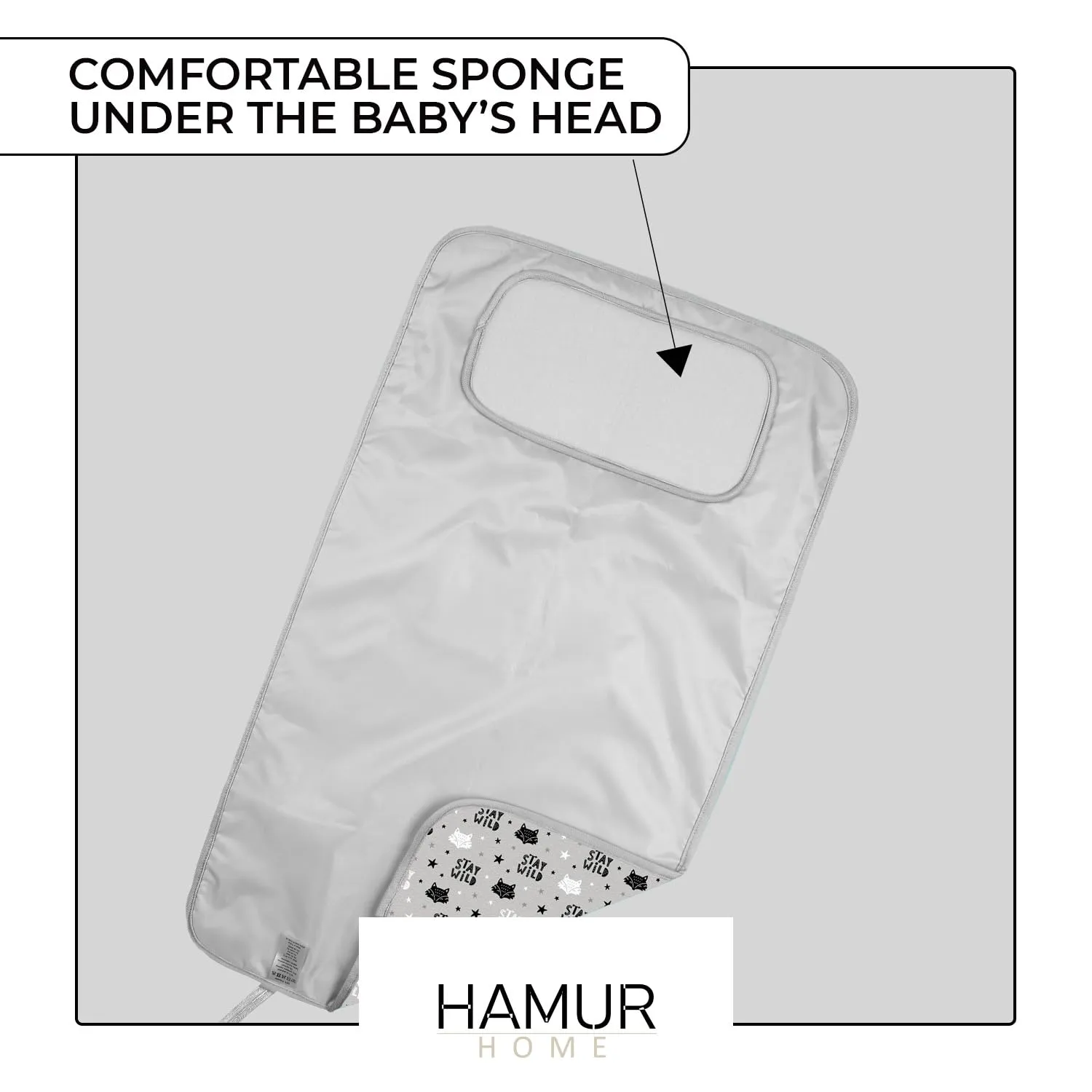 Hamur Home Fasciatoio Portatile Pieghevole Impermeabile 40 x 70 cm - Fox - immagine 5