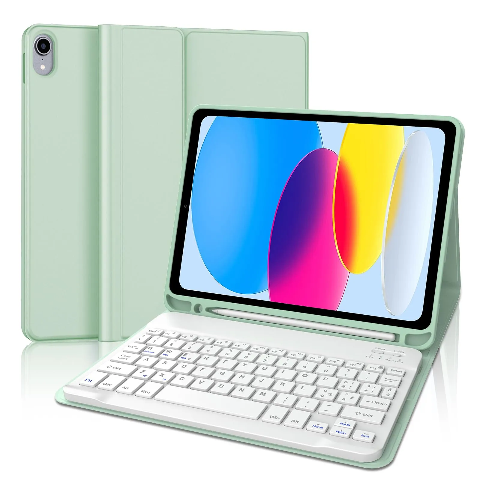 IVEOPPE Tastiera e Custodia per iPad 11 Generazione 11" (2025) e 10 Generazione 10.9" (2022) A16 - immagine 1