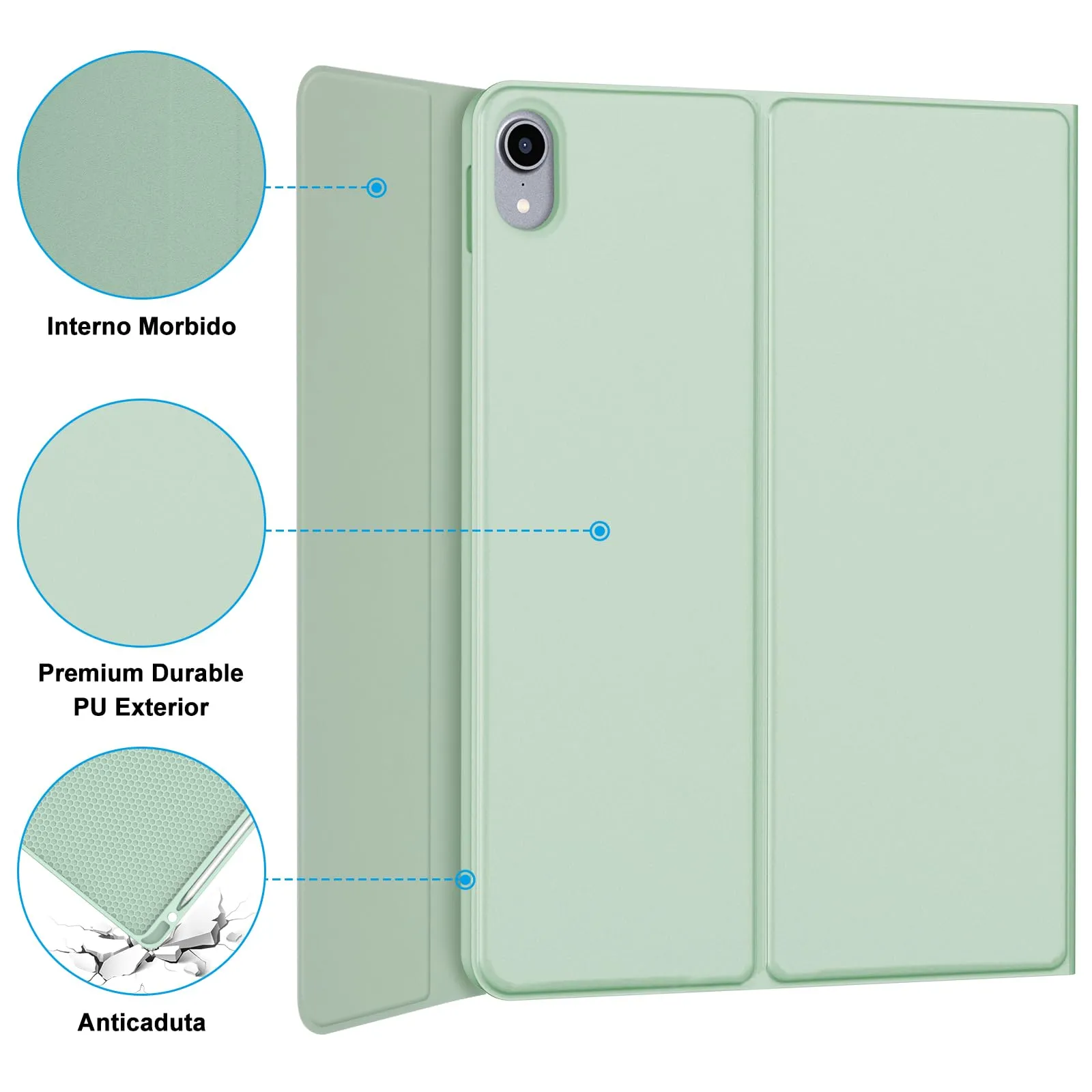 IVEOPPE Tastiera e Custodia per iPad 11 Generazione 11" (2025) e 10 Generazione 10.9" (2022) A16 - immagine 6