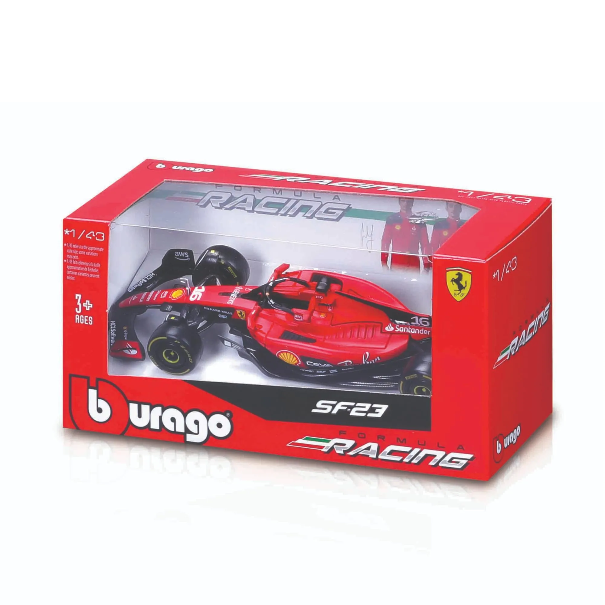 Bburago Ferrari SF-23 Charles Leclerc #16 2023 Scale 1:43 - immagine 2