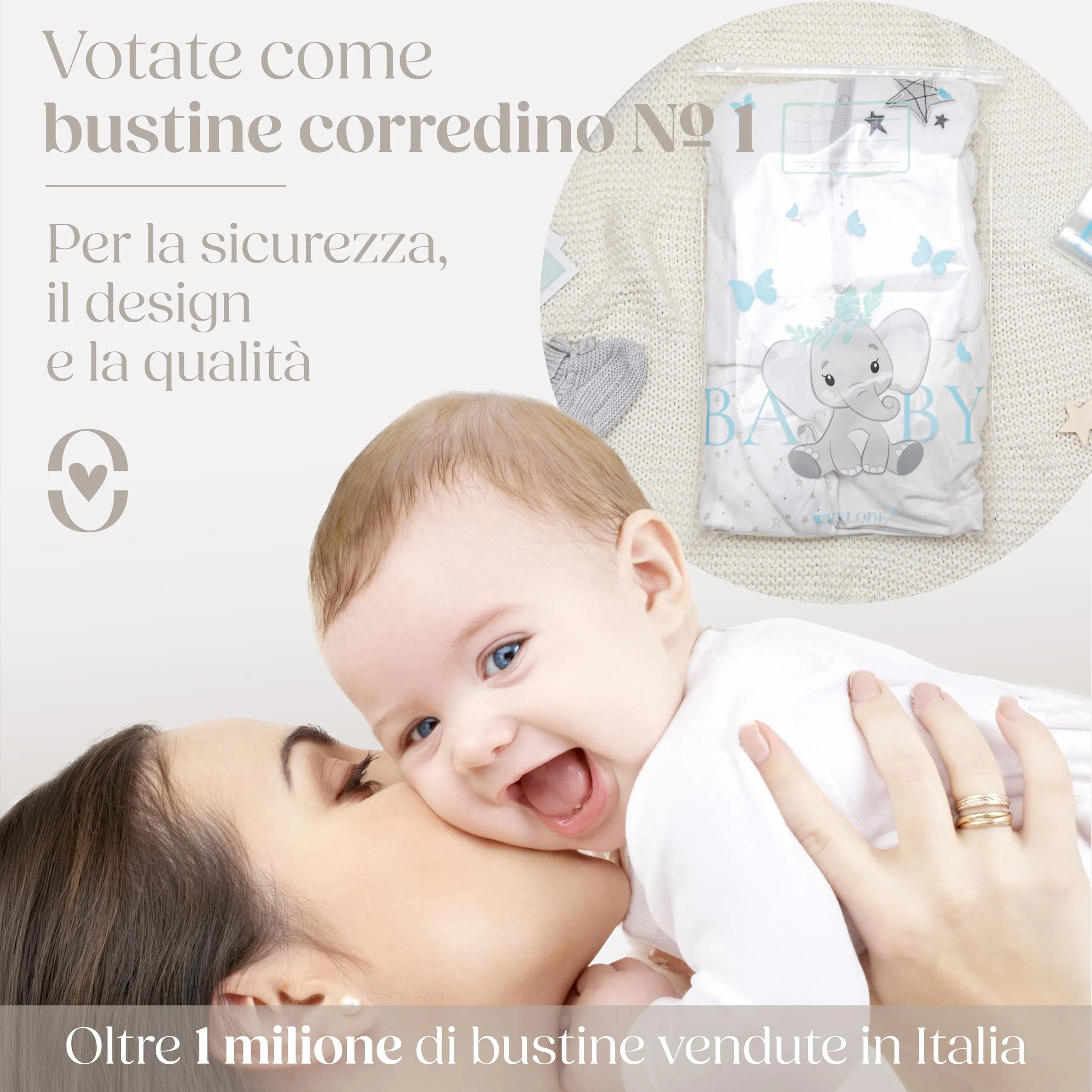 Wellode 8 Bustine Corredino Neonato Ospedale con Pennarello - immagine 2