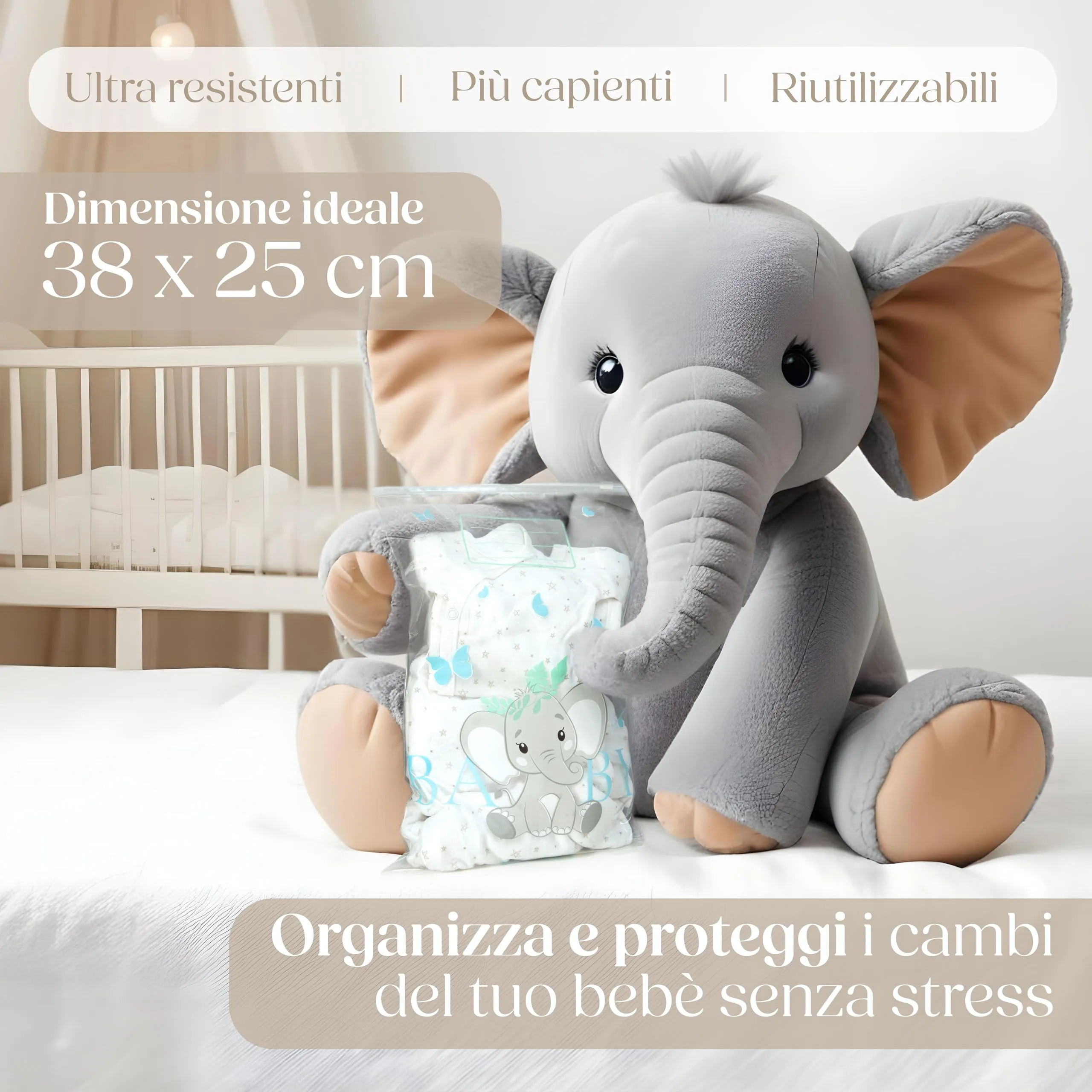 Wellode 8 Bustine Corredino Neonato Ospedale con Pennarello - immagine 3