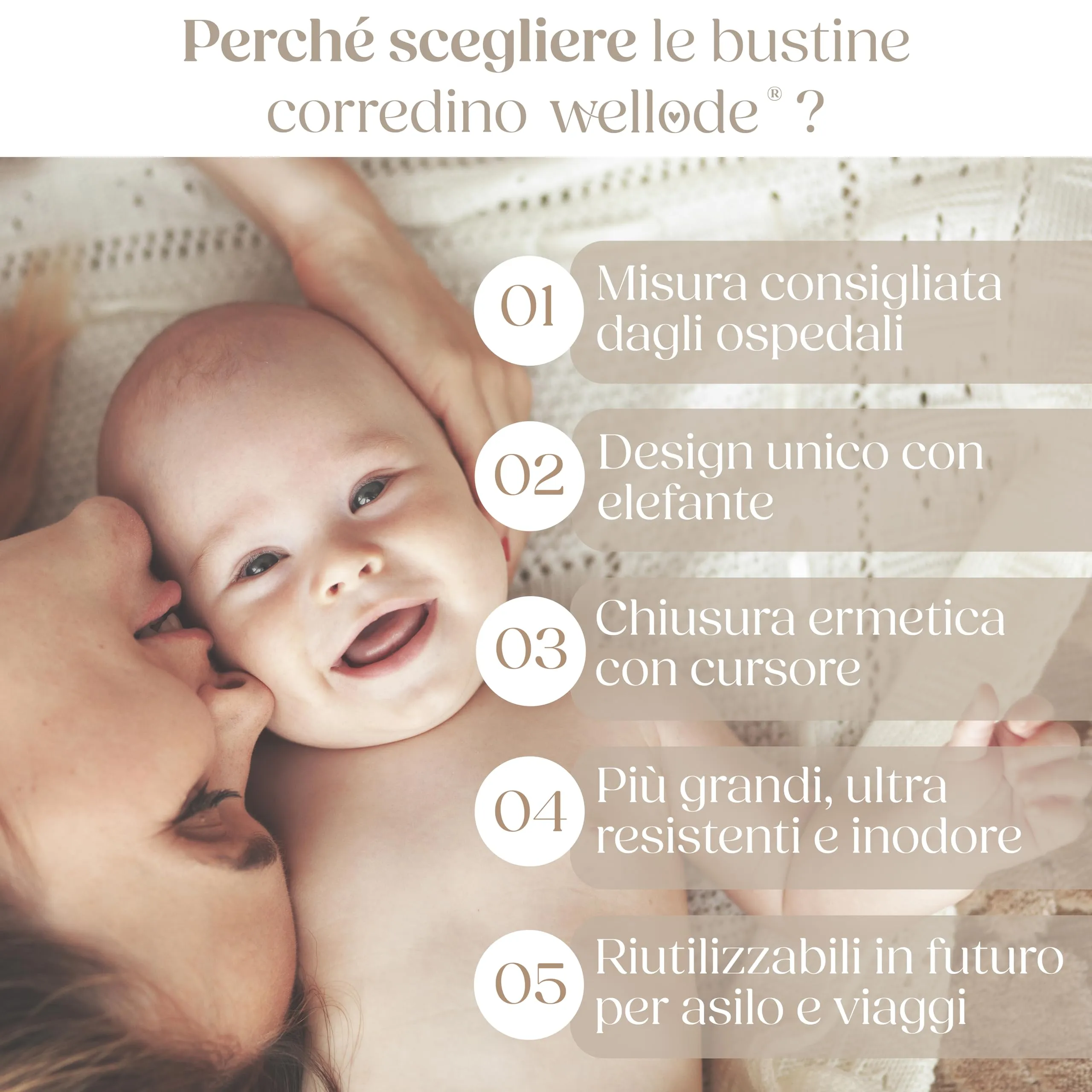 Wellode 8 Bustine Corredino Neonato Ospedale con Pennarello - immagine 7