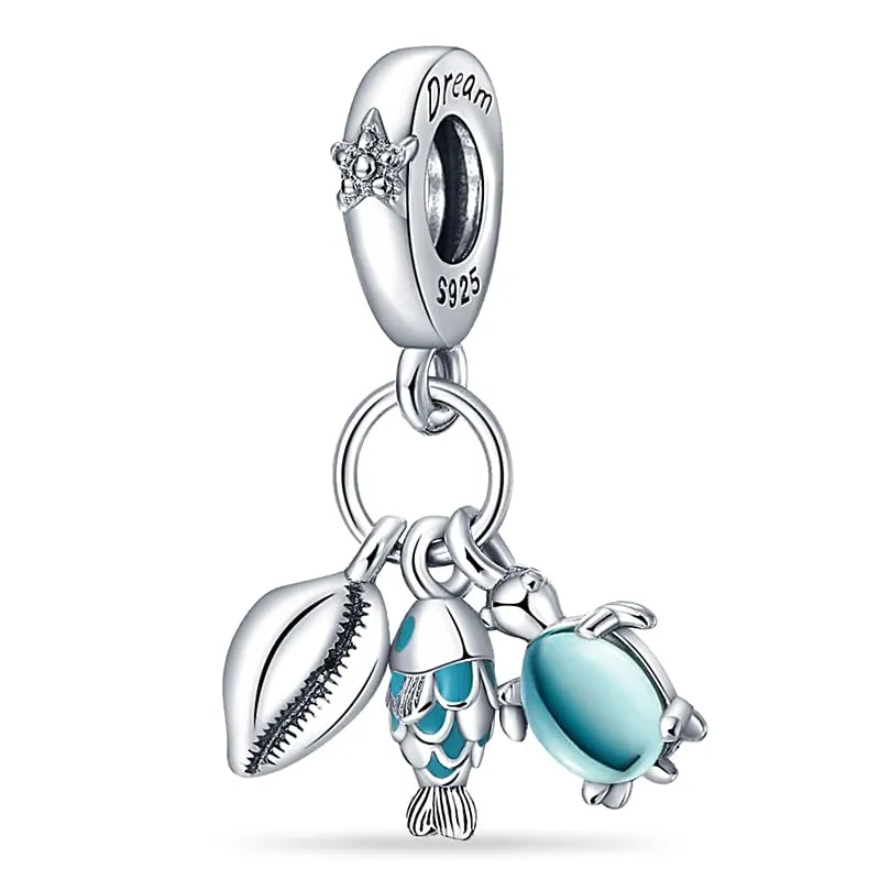 Pandach Bead Charm in Argento Sterling 925 con Cubic Zirconia per Braccialetti e Collane Europei - immagine 1