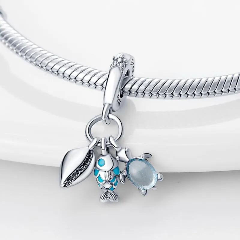 Pandach Bead Charm in Argento Sterling 925 con Cubic Zirconia per Braccialetti e Collane Europei - immagine 2