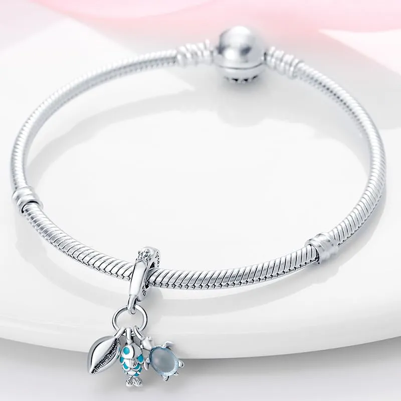Pandach Bead Charm in Argento Sterling 925 con Cubic Zirconia per Braccialetti e Collane Europei - immagine 3