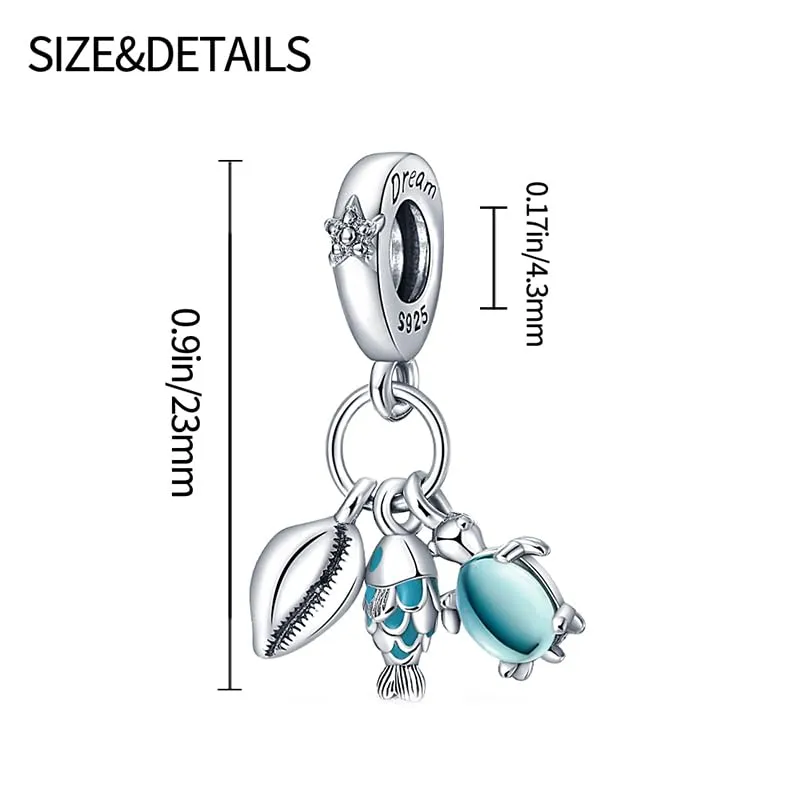 Pandach Bead Charm in Argento Sterling 925 con Cubic Zirconia per Braccialetti e Collane Europei - immagine 4