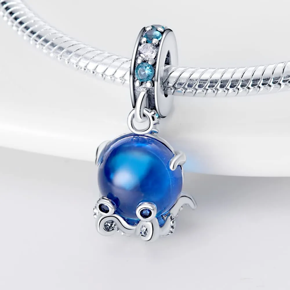 Pandach Bead Charm Ciondolo Argento Sterling 925 con Cubic Zirconia per Braccialetti e Collane Europei - immagine 2