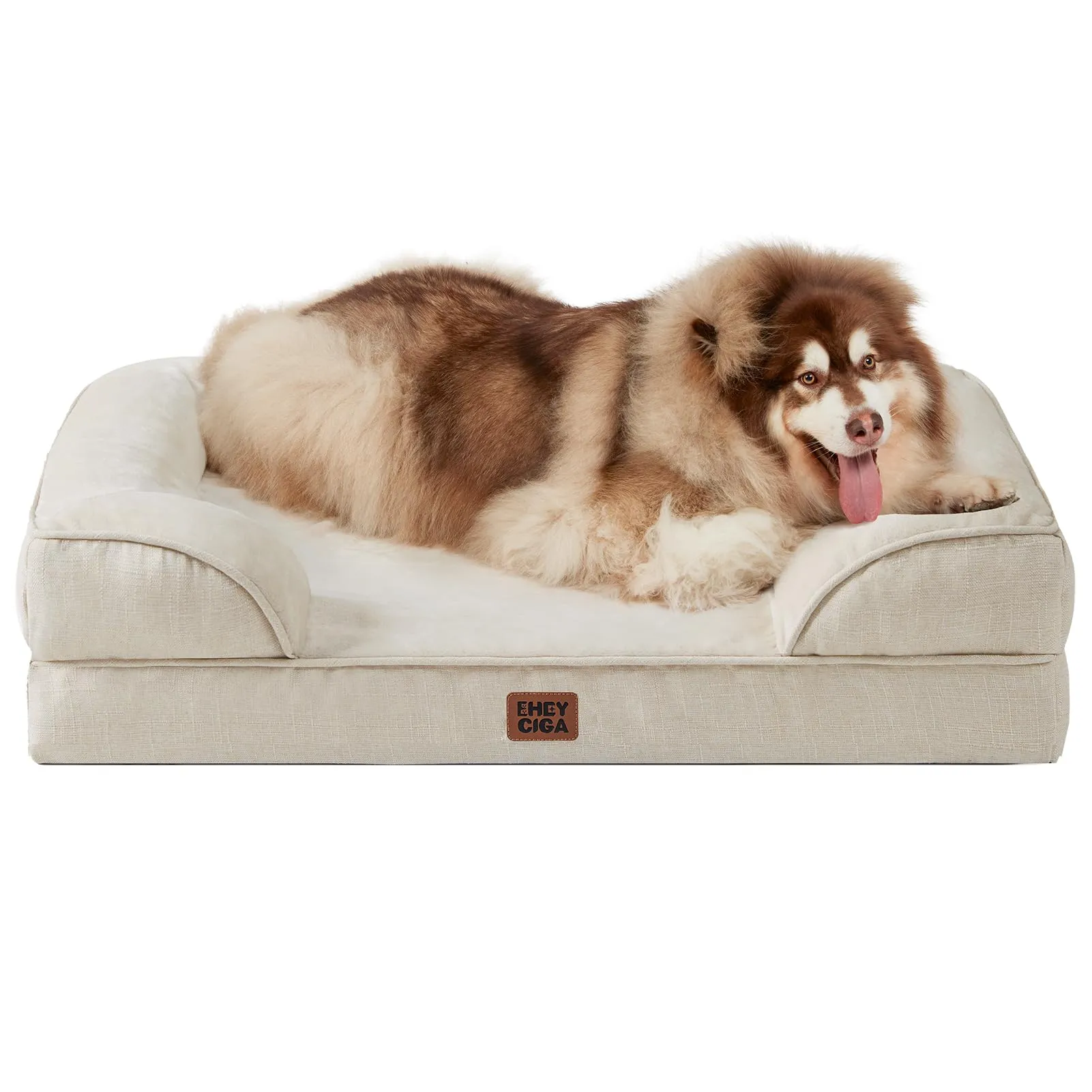 EHEYCIGA Cuccia Cane Interno, 132x104x20cm, Beige - immagine 1