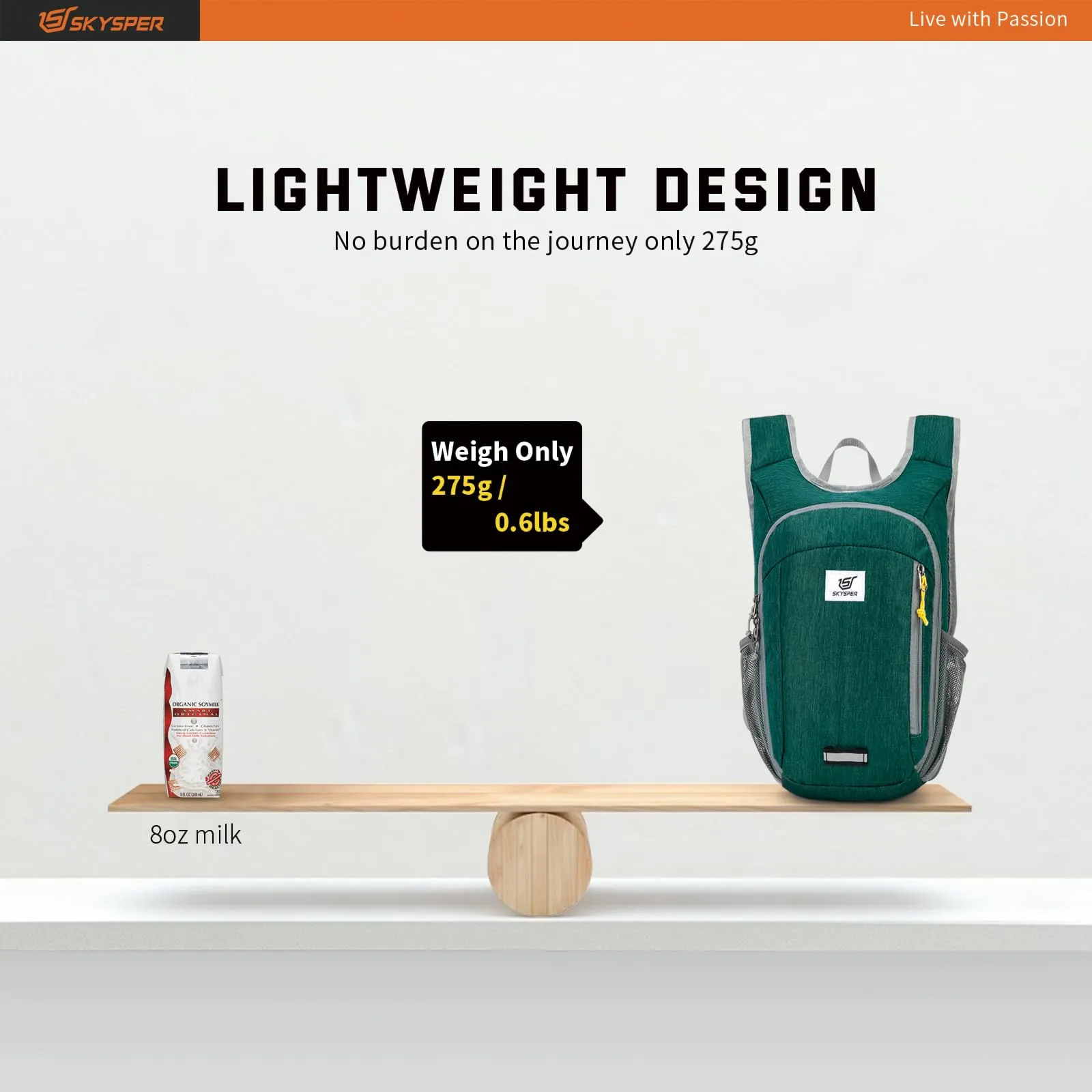SKYSPER Zaino Leggero Pieghevole 10L - immagine 3