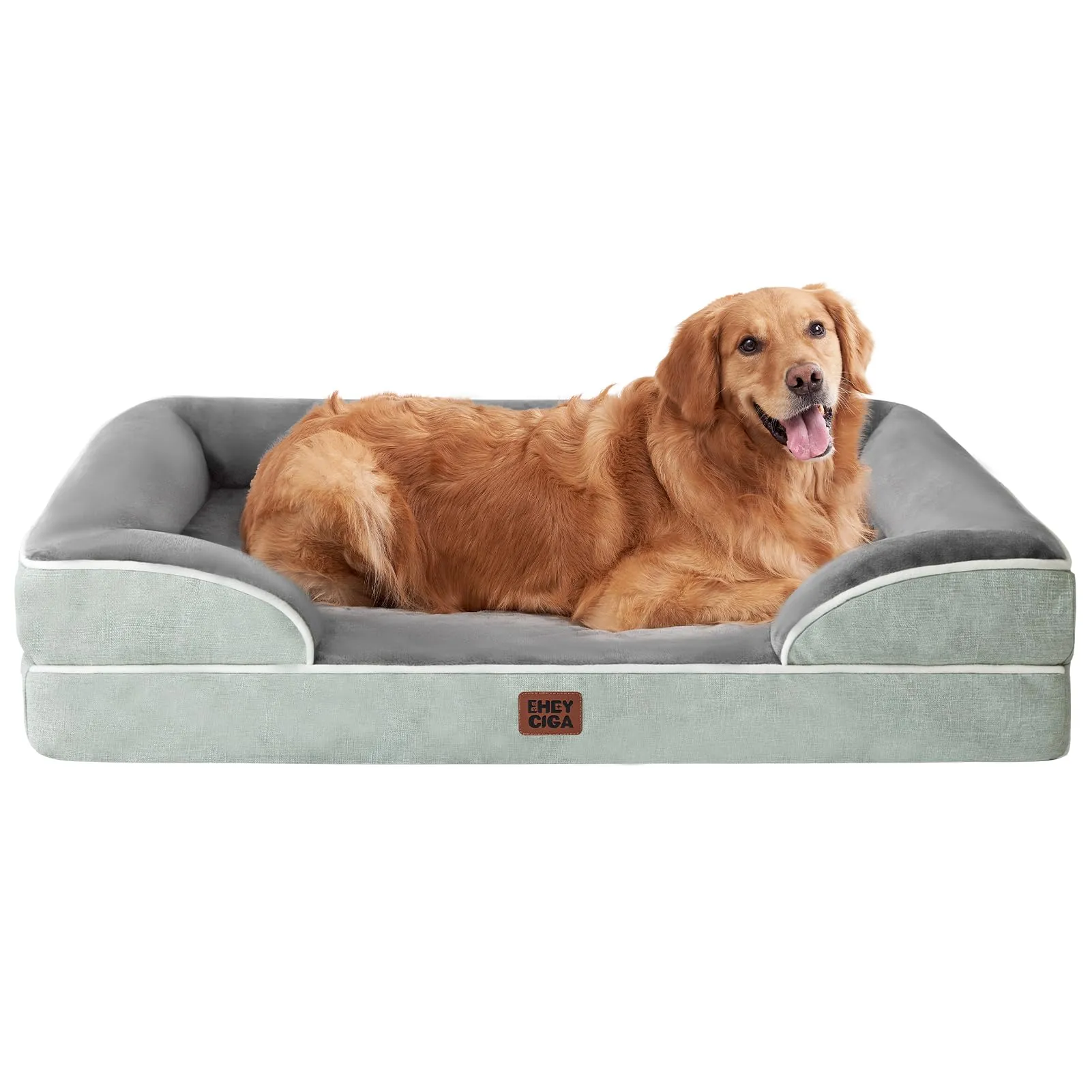EHEYCIGA Cuccia Cane Interno Taglia Grande, 104x68x16cm, Verde - immagine 1