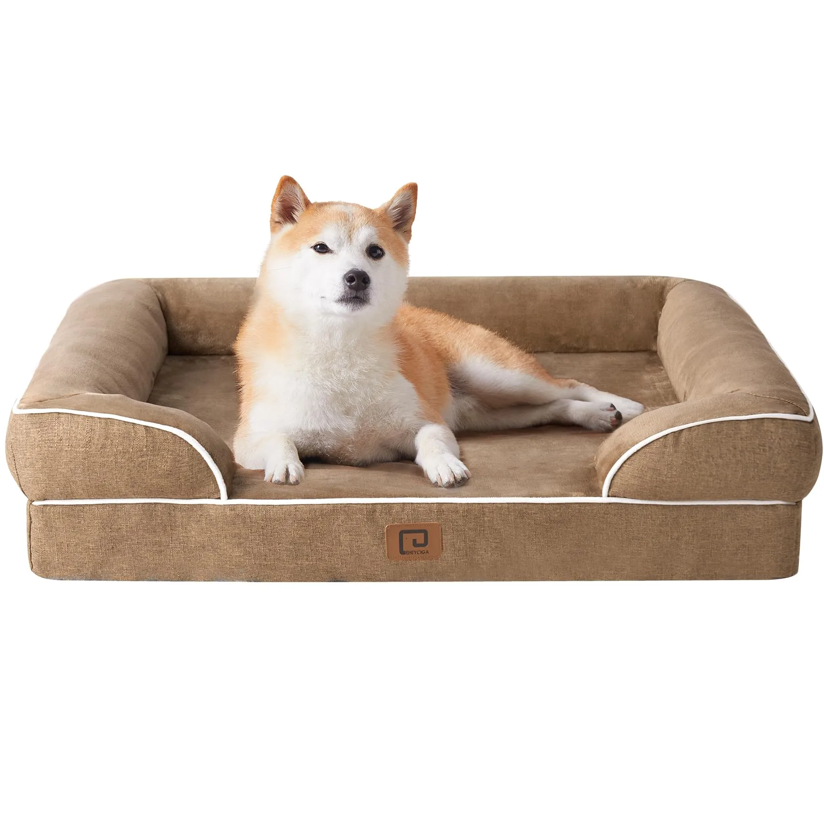EHEYCIGA Cuccia Cane Interno Taglia Media, 91x68x16cm, Cammello - immagine 1