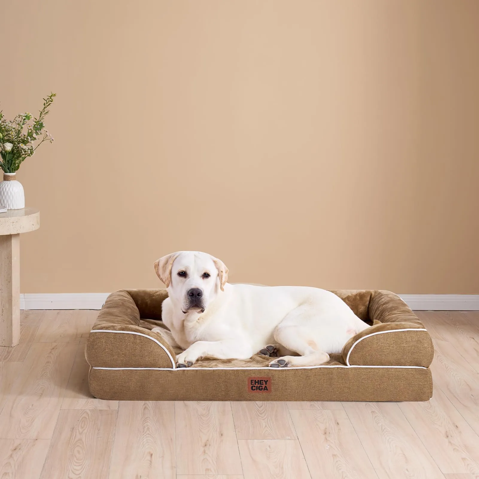 EHEYCIGA Cuccia Cane Interno Taglia Media, 91x68x16cm, Cammello - immagine 9