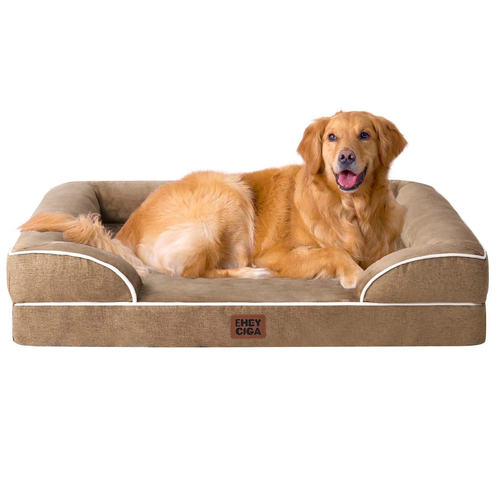 EHEYCIGA Cuccia Cane Interno, 112x81x16cm, Cammello - immagine 1
