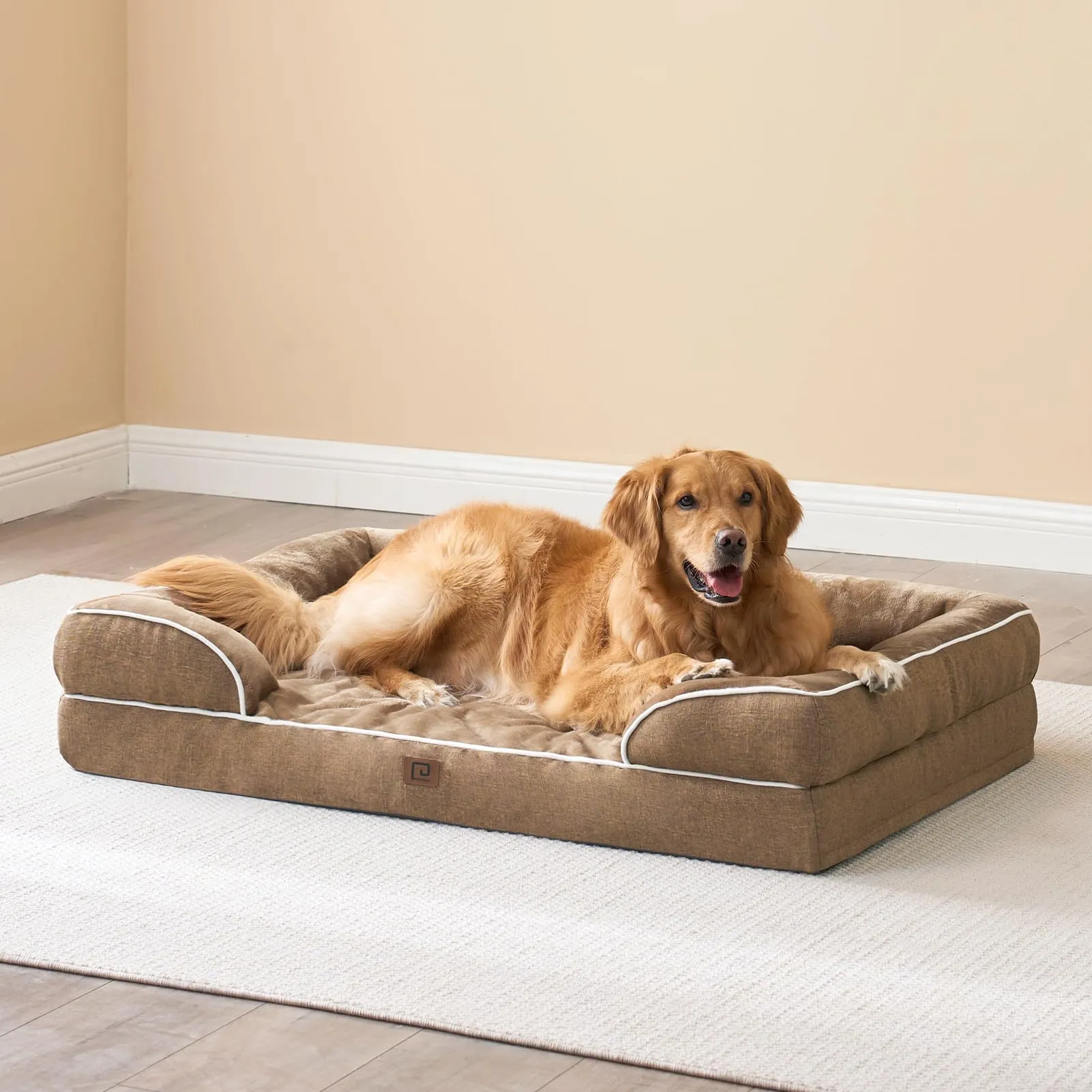 EHEYCIGA Cuccia Cane Interno Taglia Media, 89x56x16cm, Cammello - immagine 8