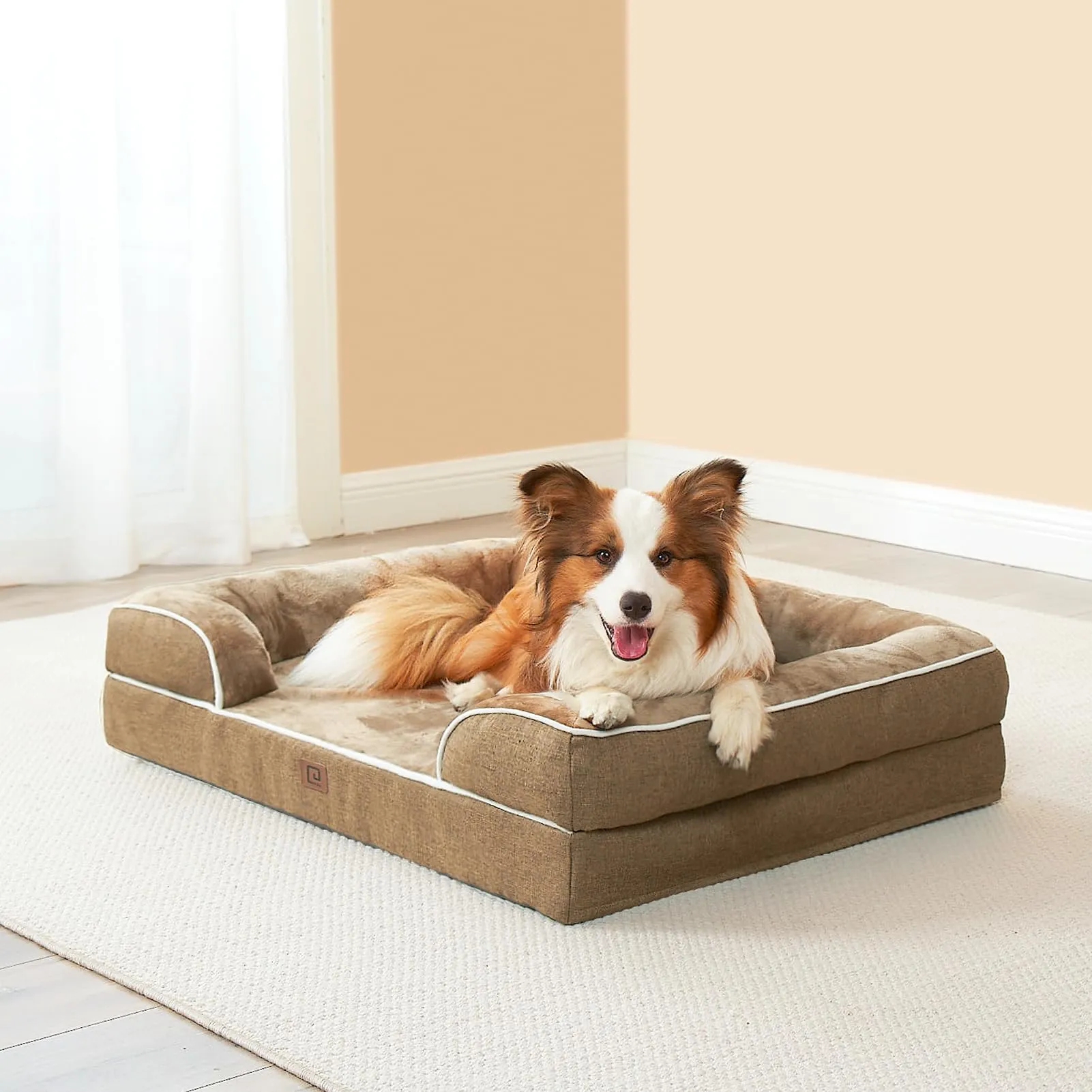 EHEYCIGA Cuccia Cane Interno Taglia Media, 89x56x16cm, Cammello - immagine 9