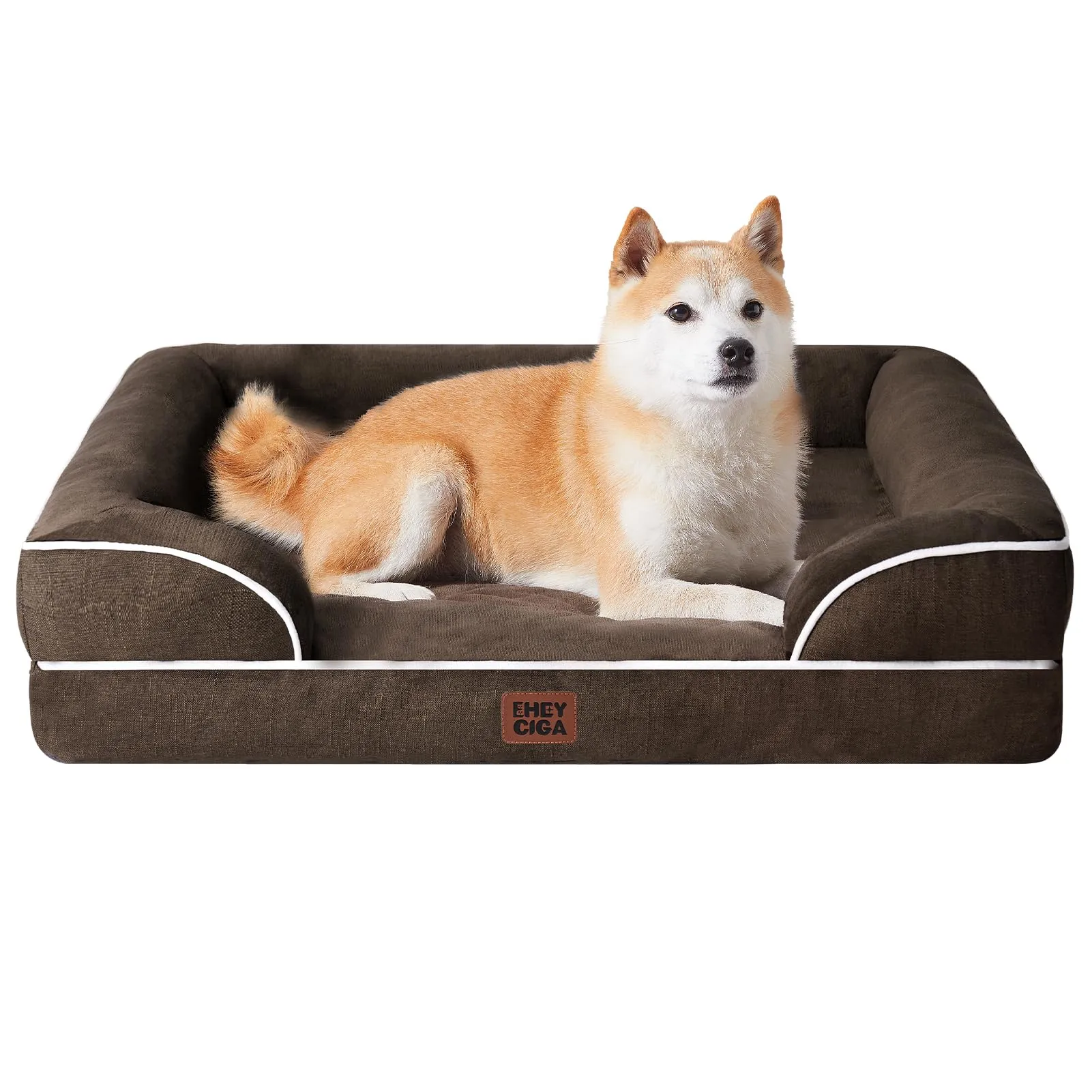 EHEYCIGA Cuccia Cane Interno Taglia Media, 89x56x16cm, Marrone - immagine 1