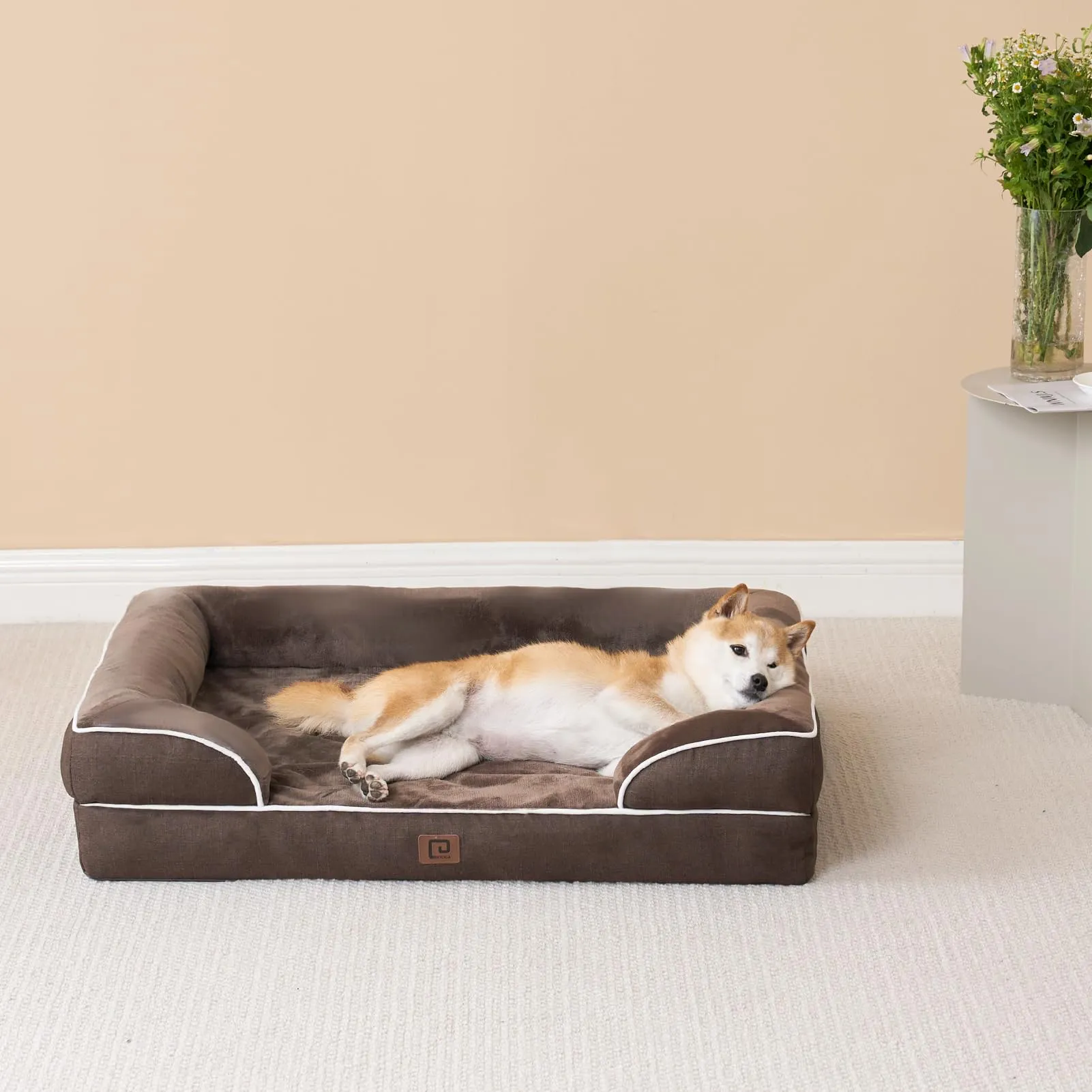 EHEYCIGA Cuccia Cane Interno Taglia Media, 89x56x16cm, Marrone - immagine 9