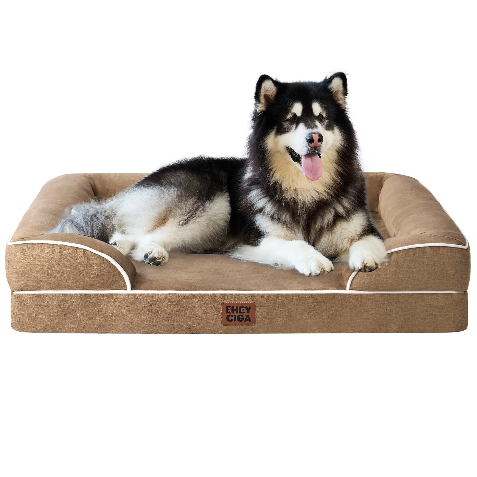 EHEYCIGA Cuccia Cane Interno, 132x104x20cm, Cammello - immagine 1