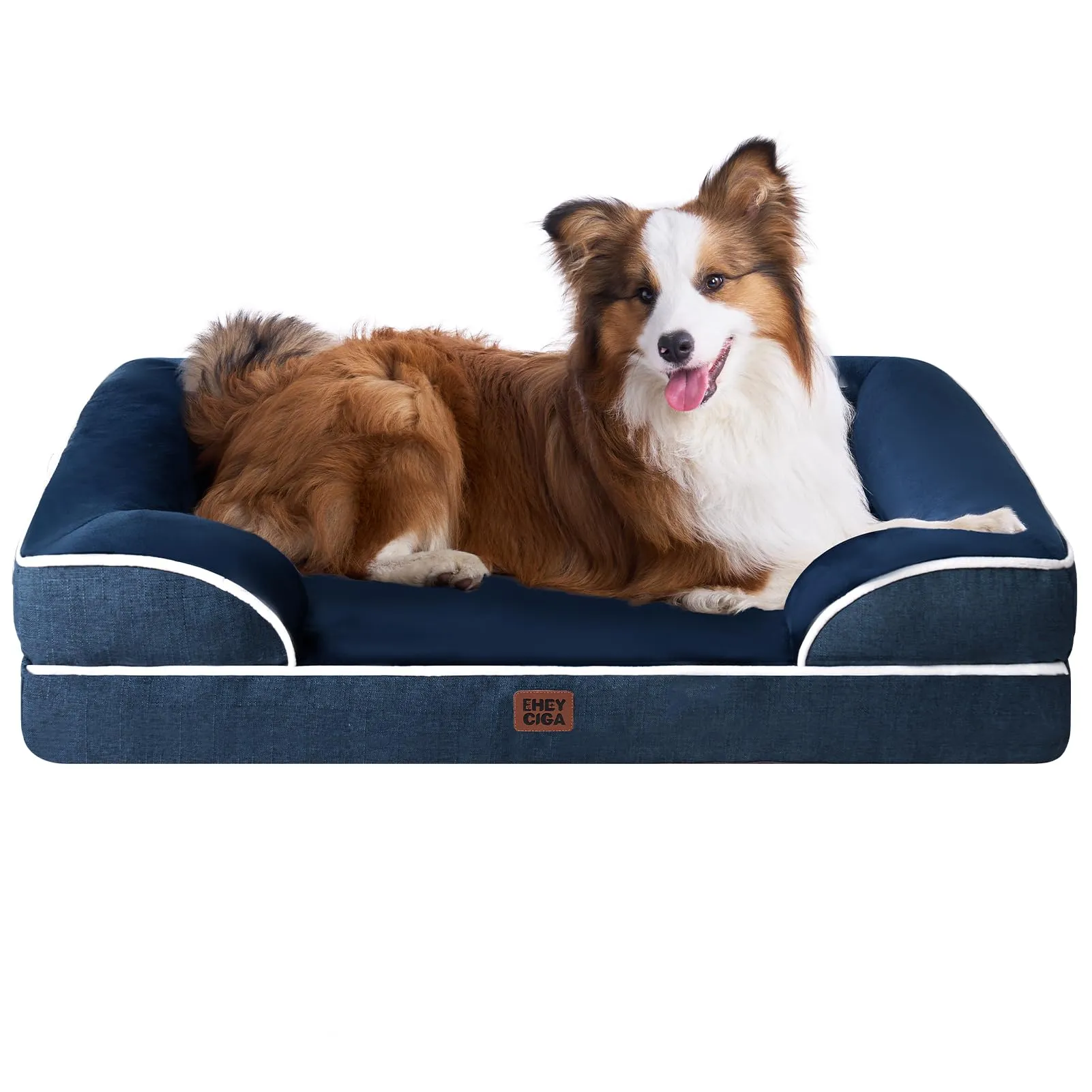 EHEYCIGA Cuccia Cane Interno, 104x68x16cm, Blu Navy - immagine 1