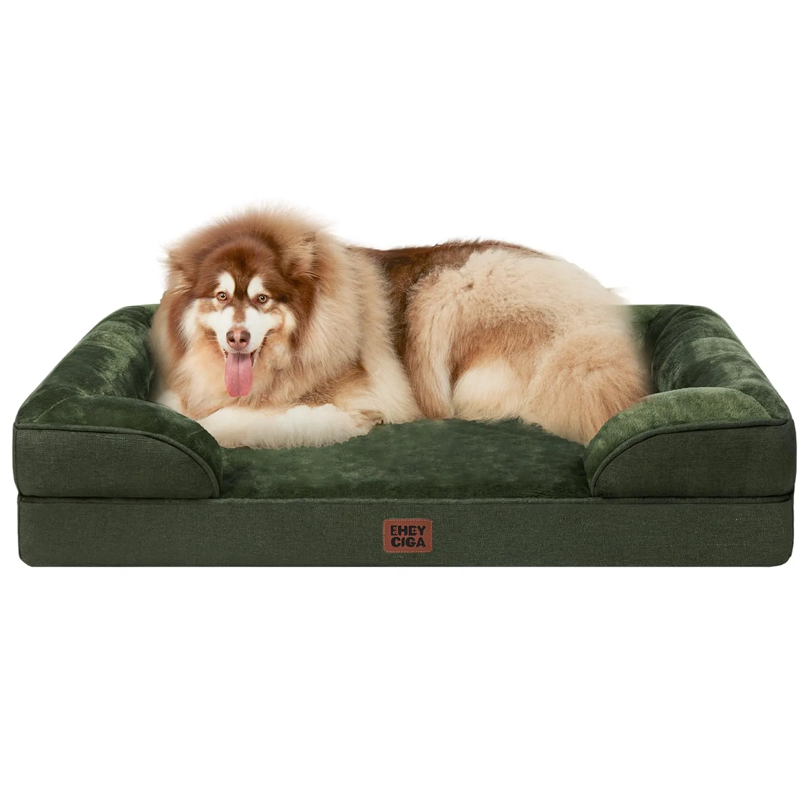EHEYCIGA Cuccia Cane Interno, 132x104x20cm, Verde Scuro - immagine 1